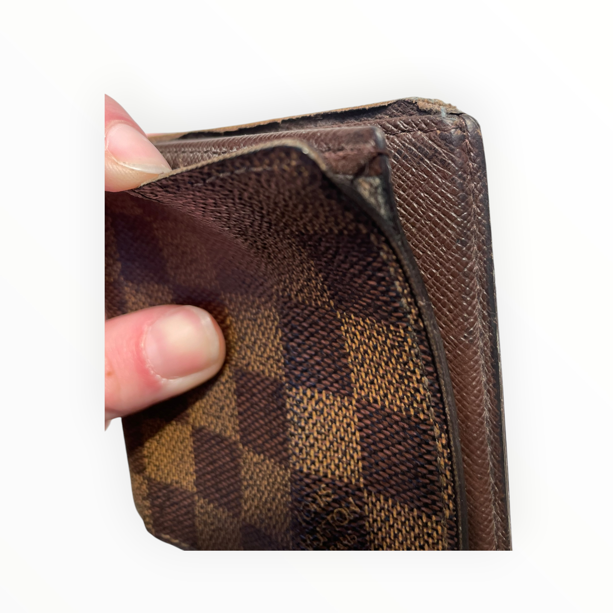LOUIS VUITTON/Bifold Wallet/Monogram/Leather/BRW/M's/damier ebene view 6