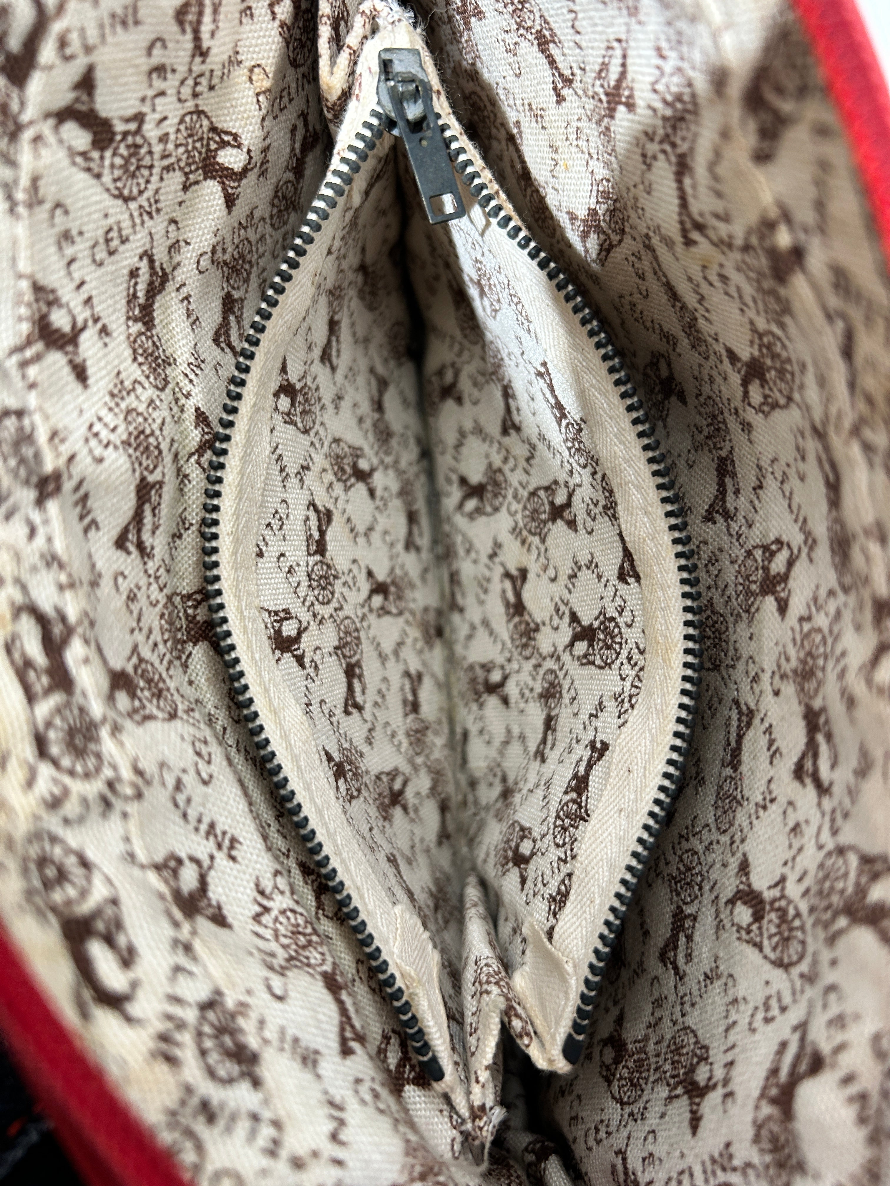 CELINE/Cross Body Bag/Leather/VINTAGE DOUBLE FLAP view 5