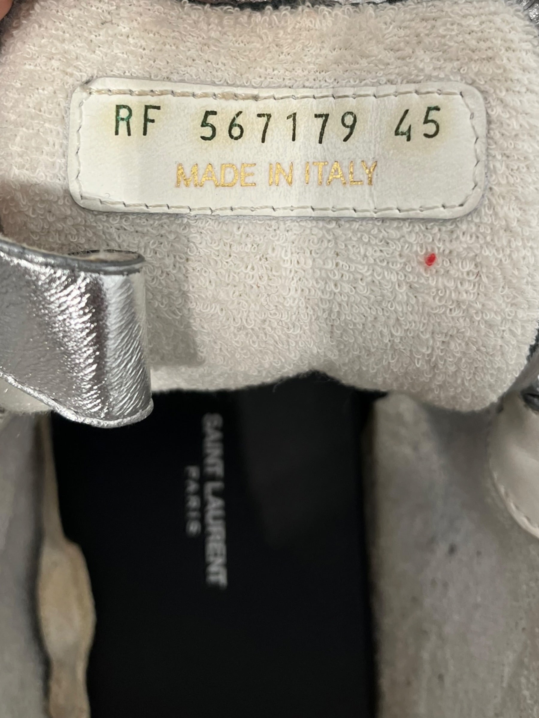 SAINT LAURENT/Hi-Sneakers/EU 45/Leather/SLV/COURT CLASSIC SL/10H MID view 3