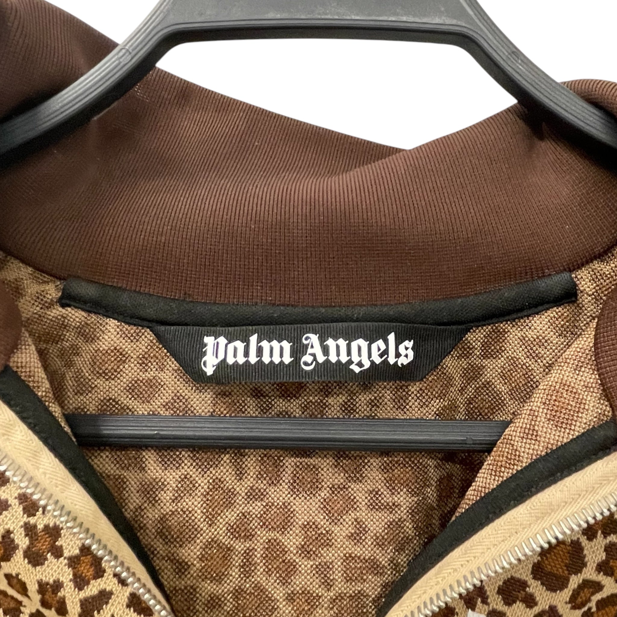 Palm Angels/Zip Up Hoodie/M/Animal Pattern/Polyester/BRW/ view 3