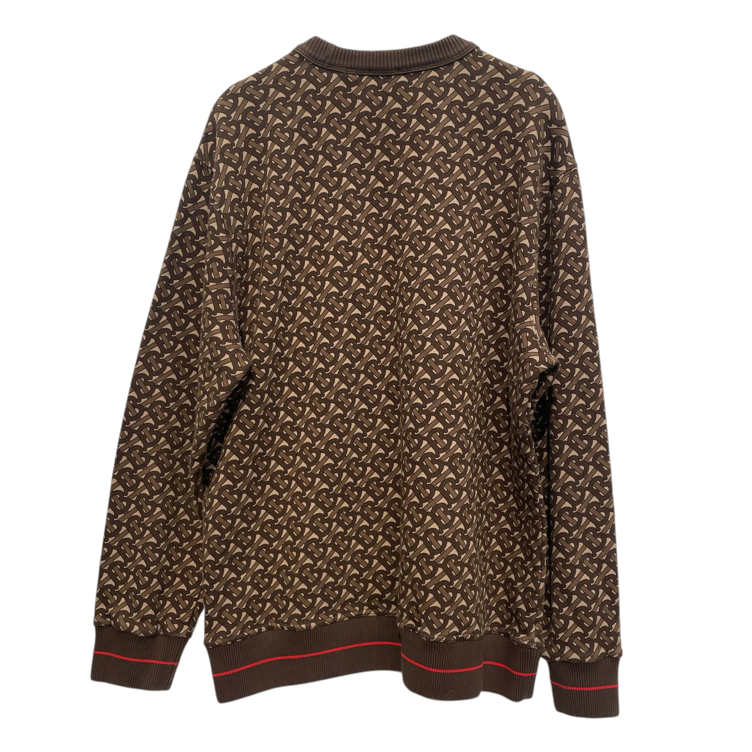 BURBERRY/Sweater/L/Monogram/Cotton/BRW/RED STRIP TRIM view 2