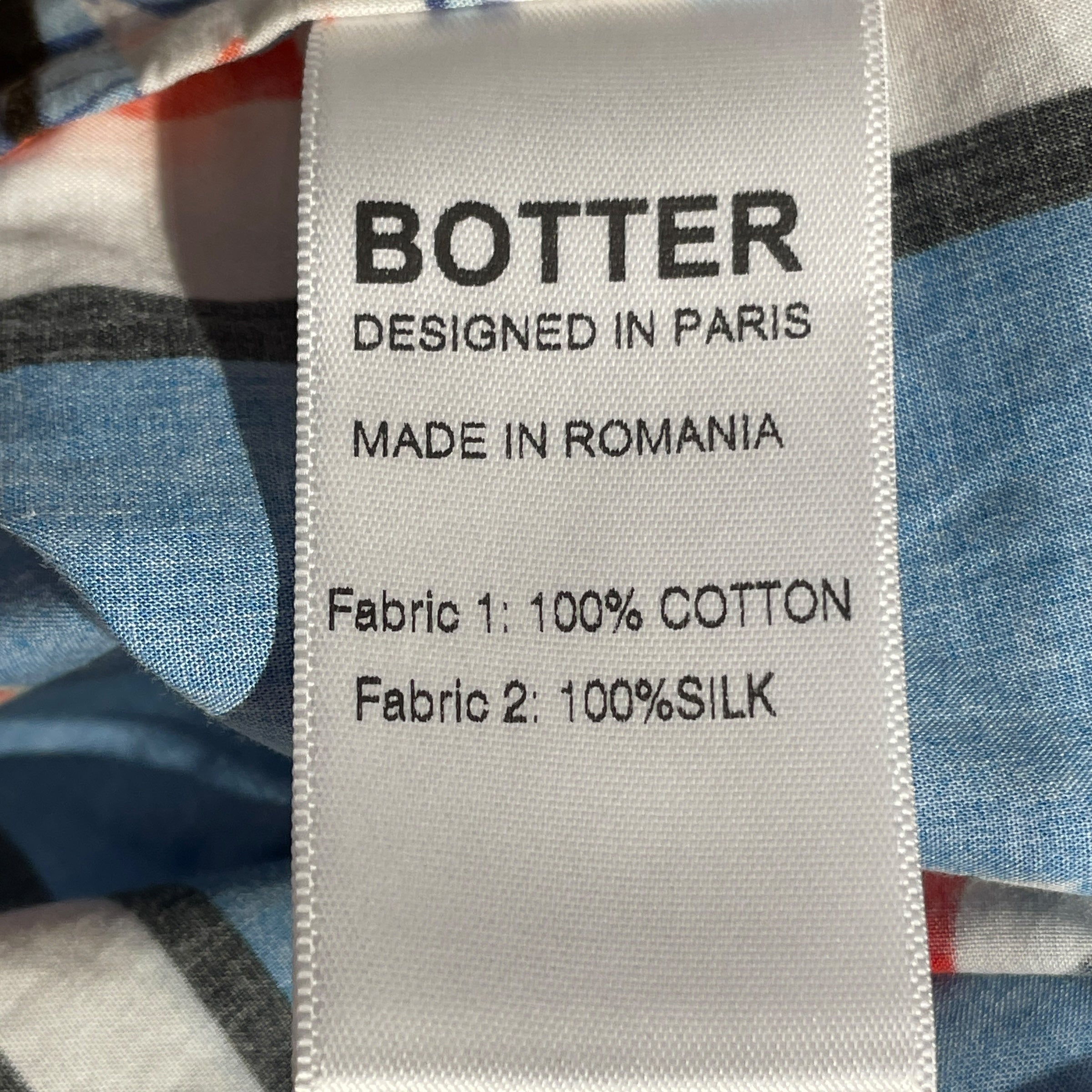 BOTTER/SS Shirt/46/Cotton/MLT/All Over Print/RED BLUE PATTERNED SHIRT view 4