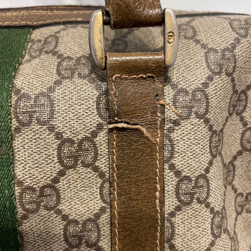 GUCCI/Bag/All Over Print/Leather/GRY/vintage Dr. Bah