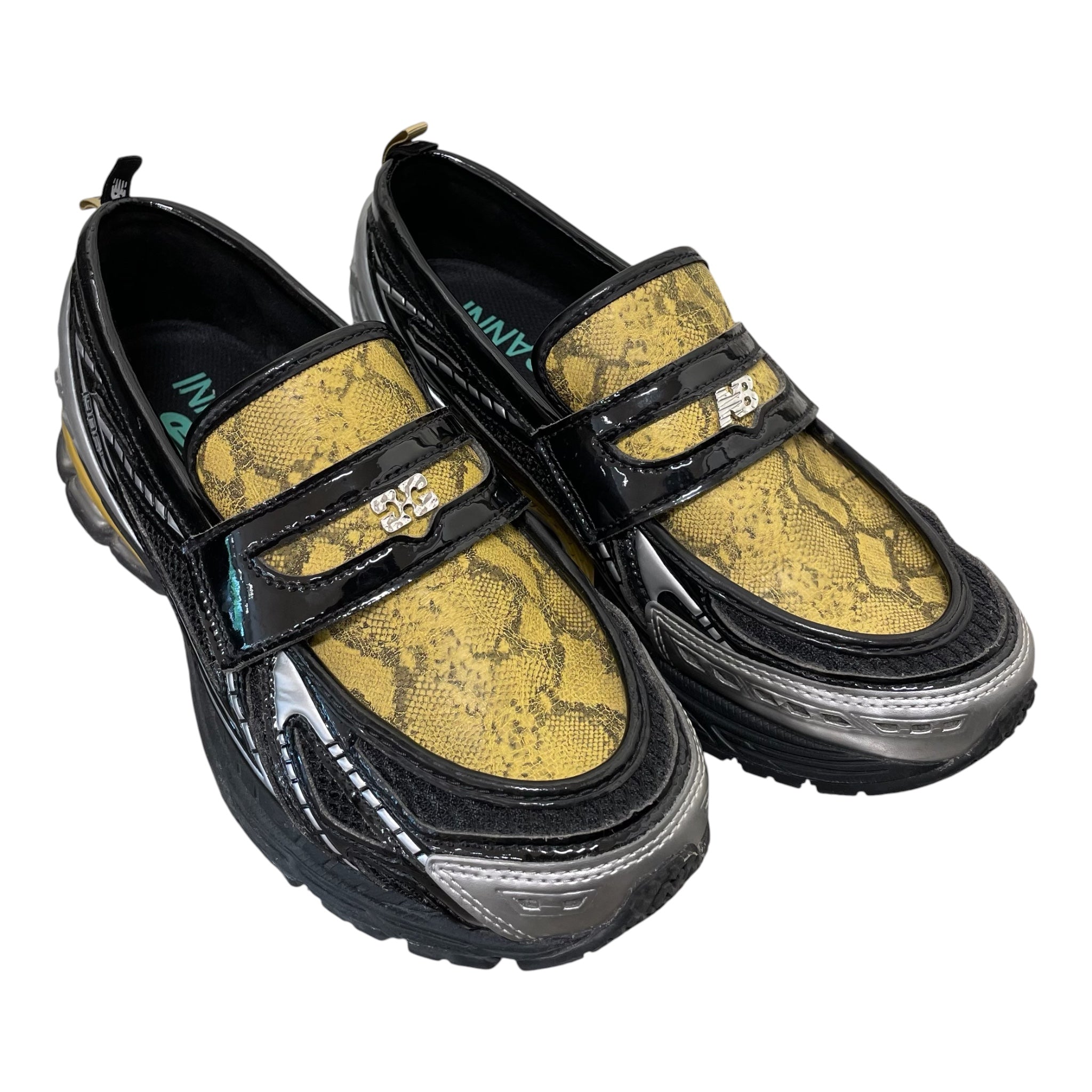 NEW BALANCE/Loafers/US 8/Animal Pattern/BLK/NB X GANNI 1906 SNAKESKIN view 1