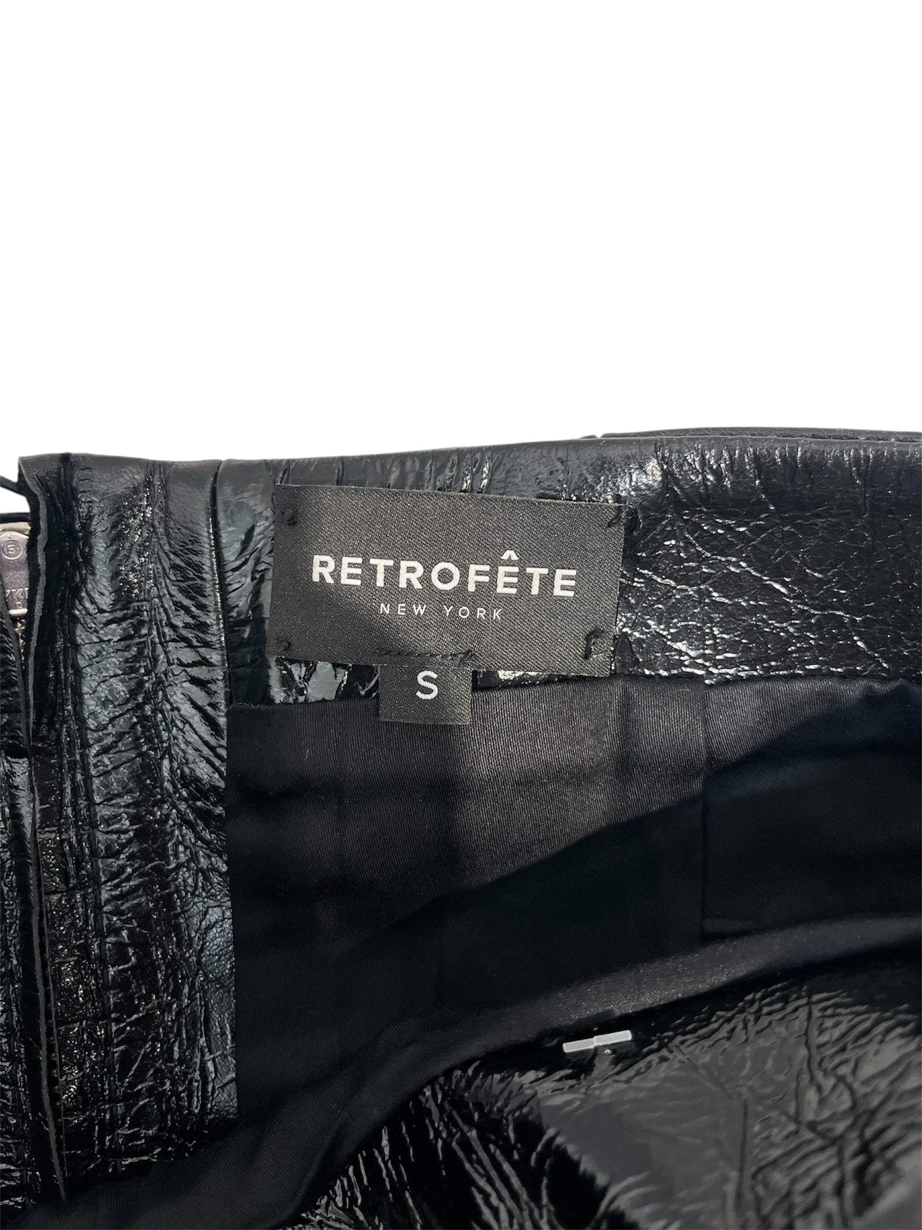 Retrofete/Skirt/S/Leather/BLK/Mini Length/ view 3