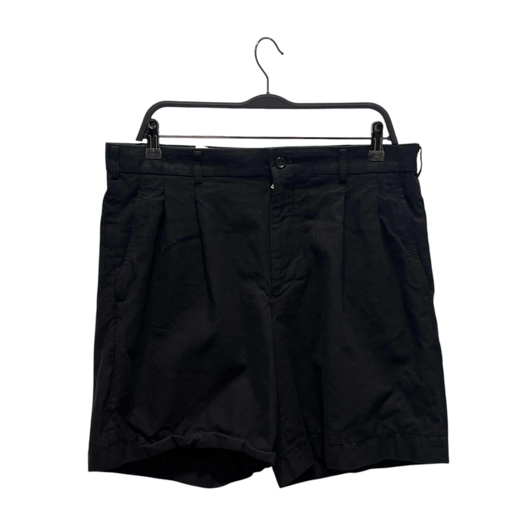 COMME des GARCONS HOMME/Shorts/XL/Cotton/BLK/Stripe/PLEATED STRIPE SHORTS view 1