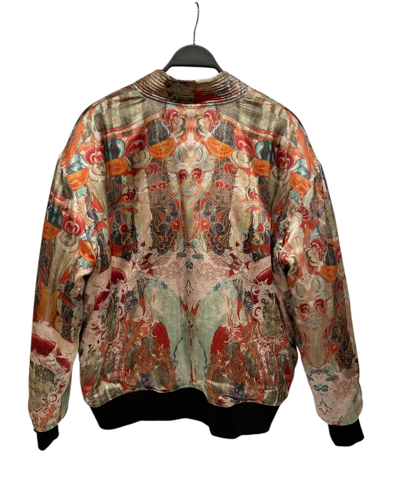 G FASHION/Puffer Jkt/L/Silk/MLT/All Over Print/KIMONO/BOMBER SILK JACKET