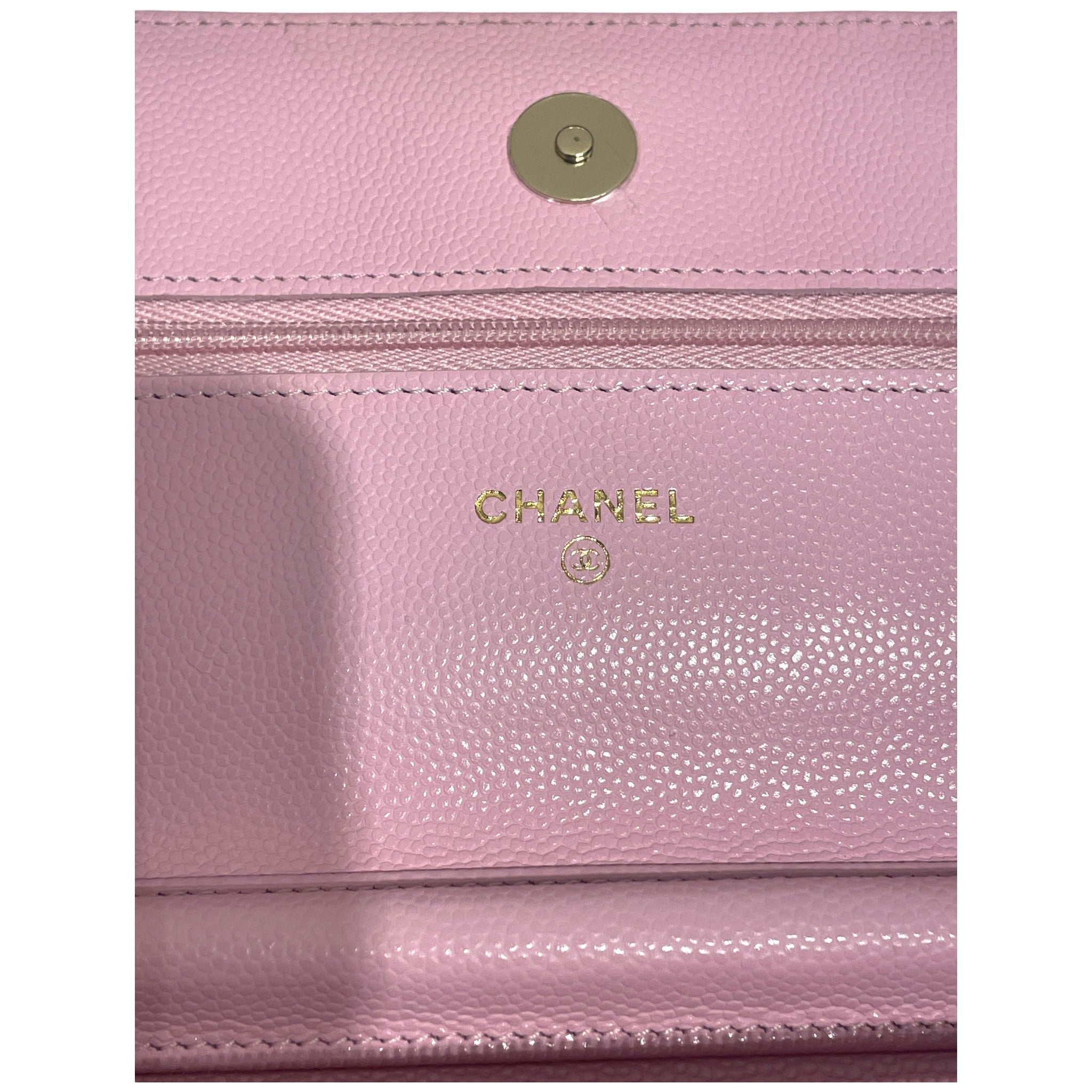 CHANEL/Hand Bag/Leather/PNK/Quilted Caviar Quilted CC WOC view 4