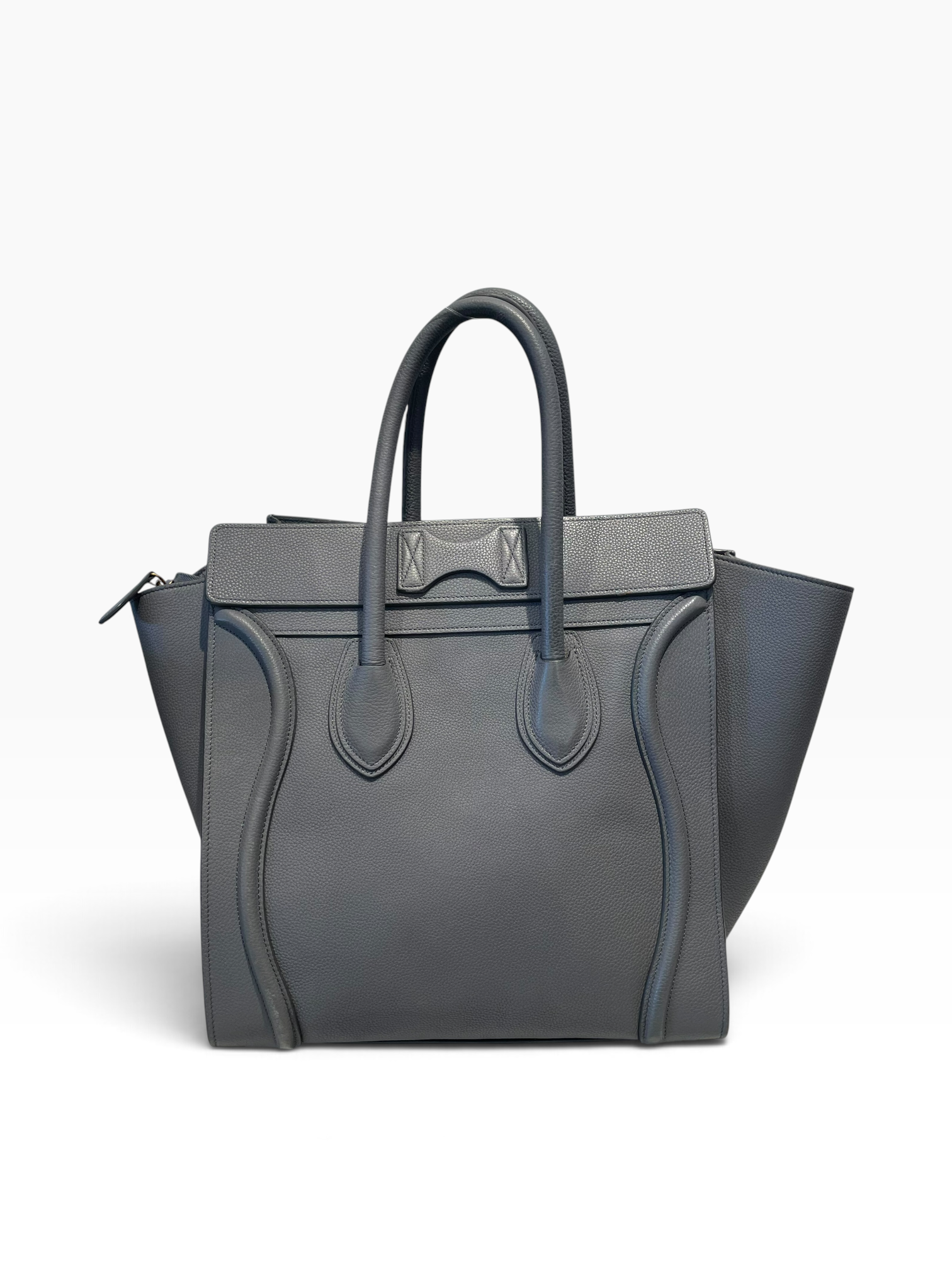 CELINE/Tote Bag/Leather/GRY/Luggage Tote view 2