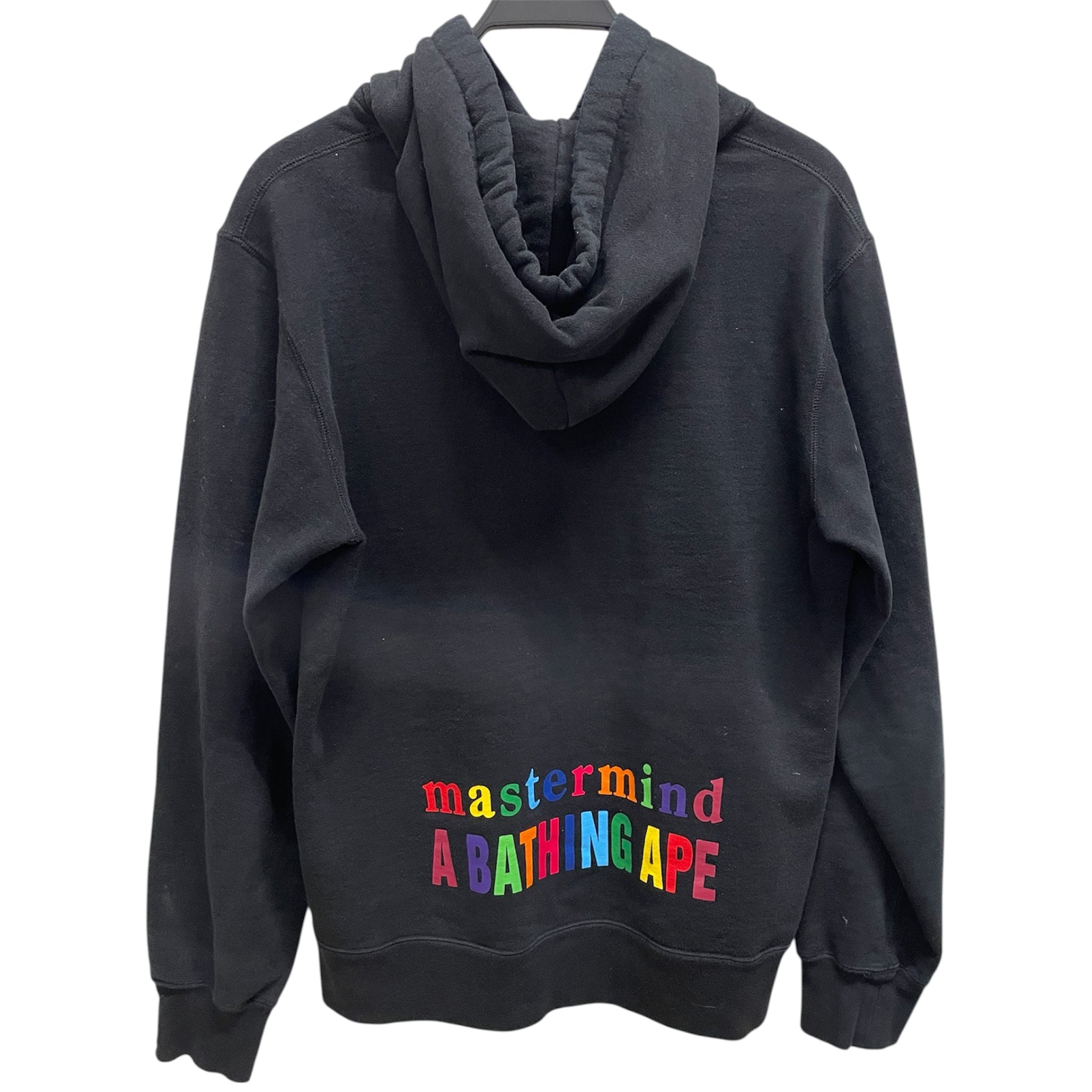 A BATHING APE/Hoodie/L/Cotton/BLK/MASTERMIND RAINBOW LOGOS view 2