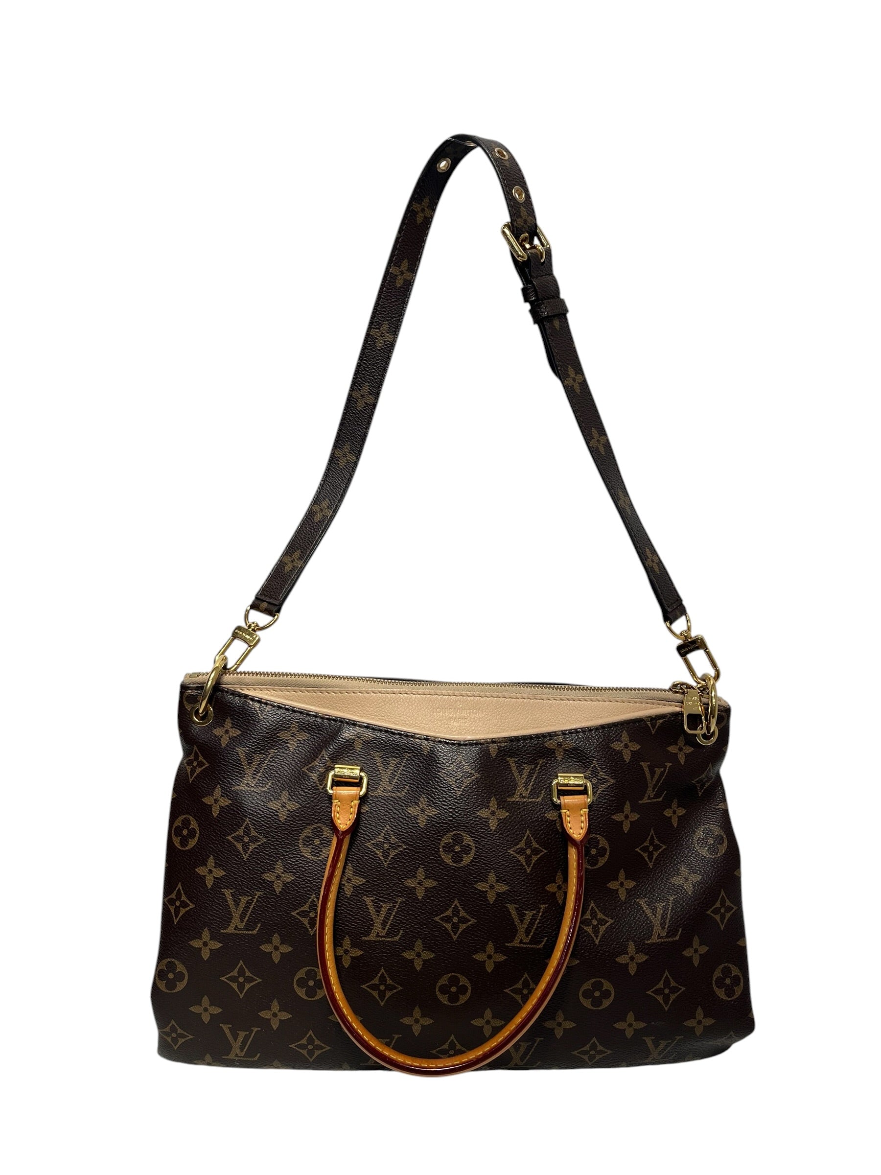 LOUIS VUITTON/Hand Bag/Monogram/Leather/BRW/Pallas view 1