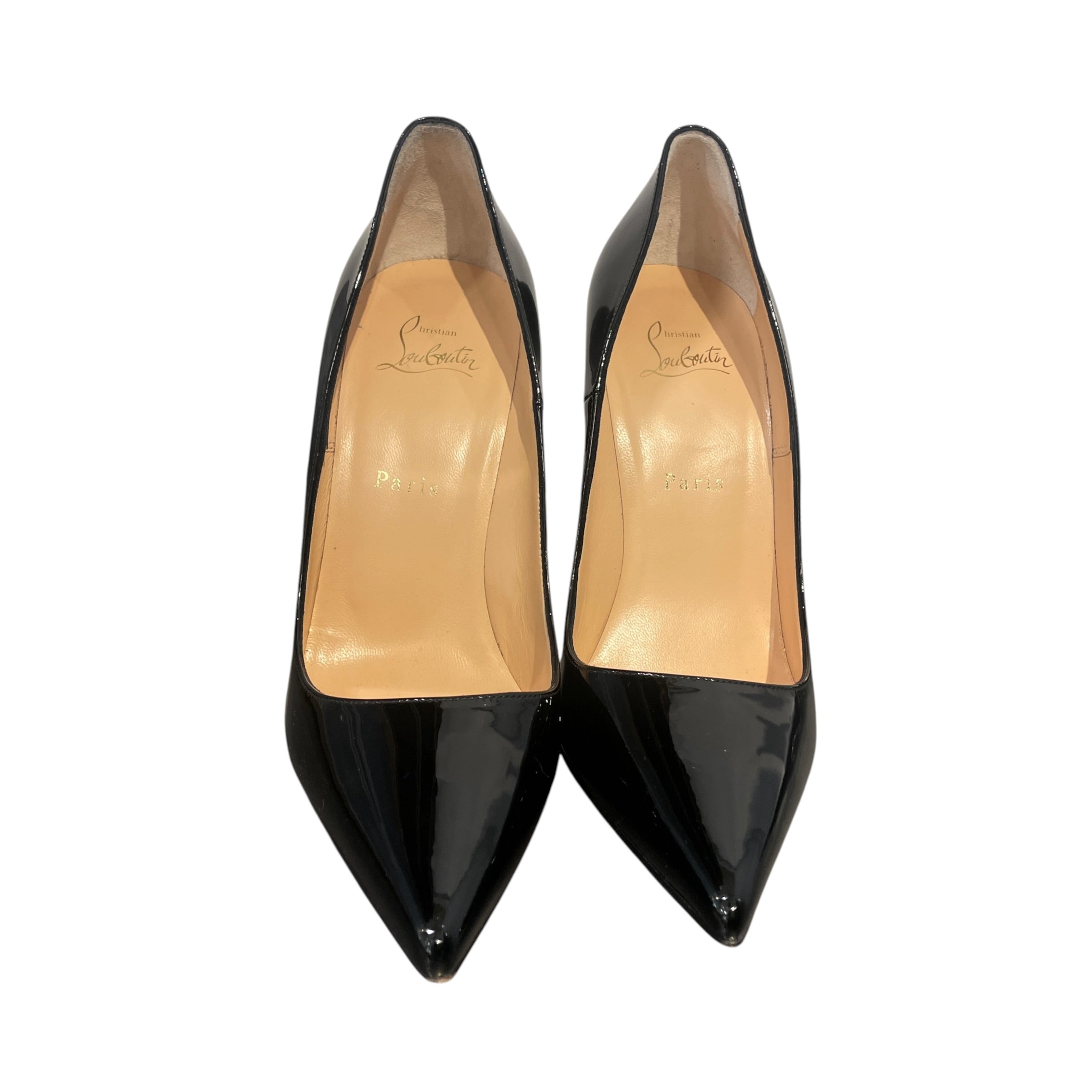 Christian Louboutin/Heels/US 9.5/Leather/BLK/Pointed-Toe/patent so kate view 1