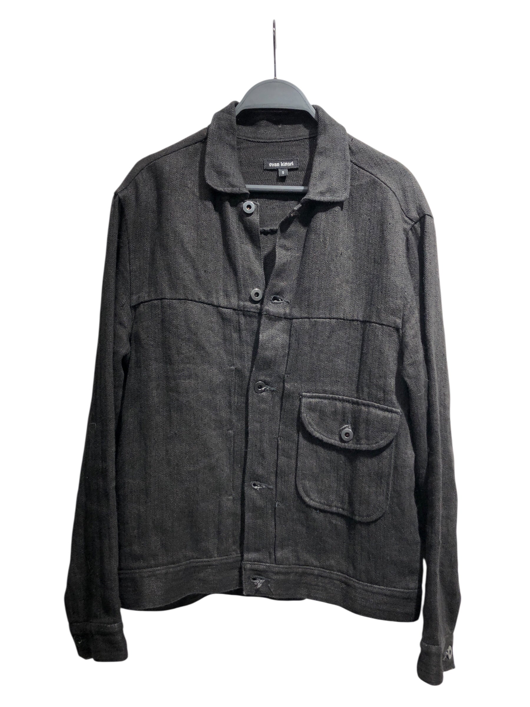 evan kinori/Jacket/S/Cotton/BLK/Button up jkt view 1