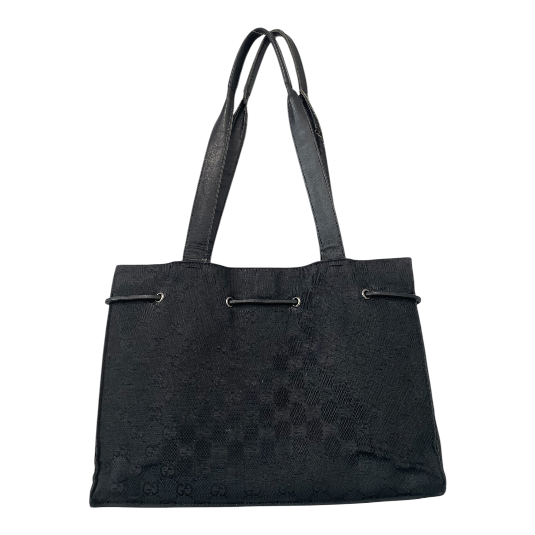 GUCCI/Bag/Monogram/Cotton/BLK/gg hobo bag view 2
