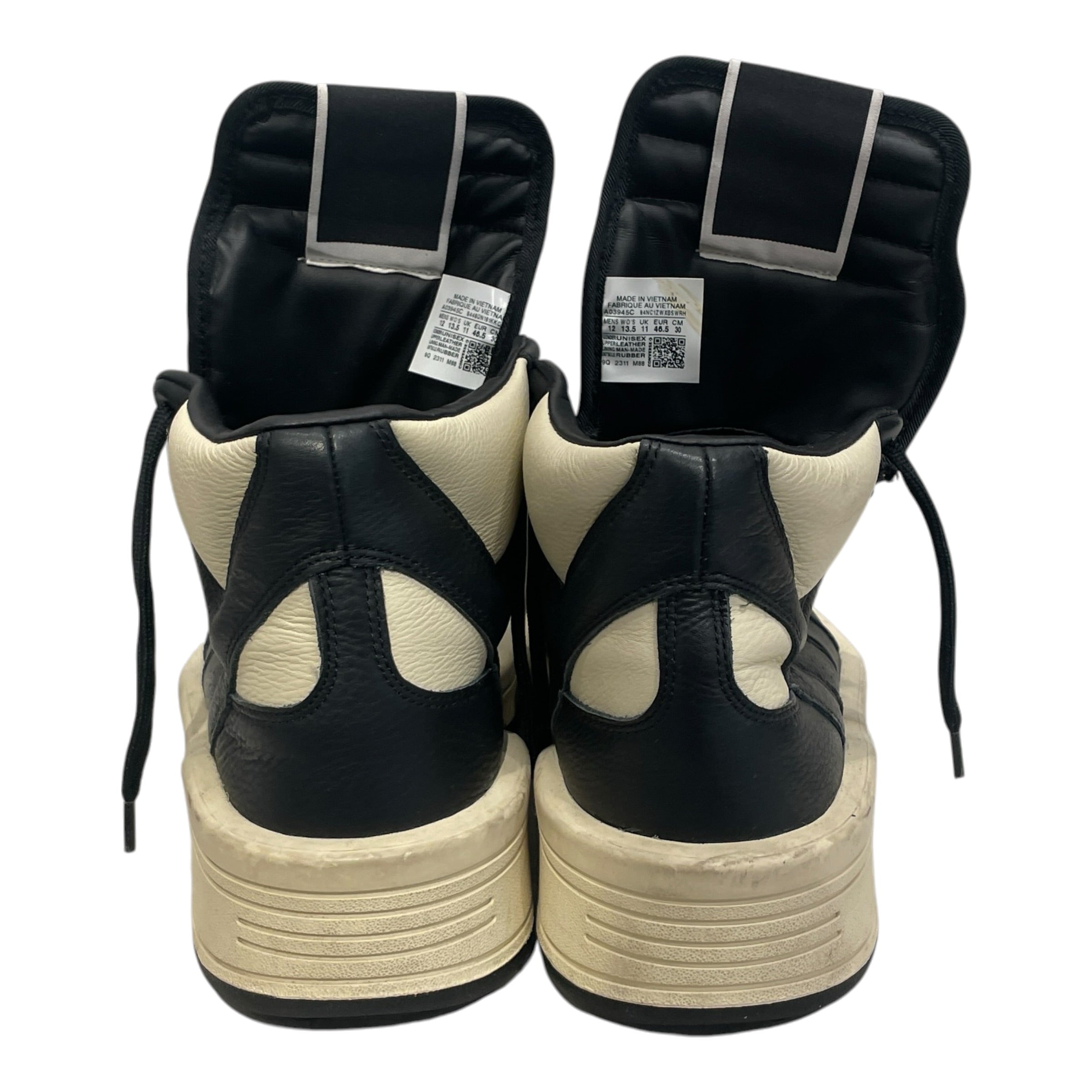 RICK OWENS DRKSHDW/CONVERSE/Hi-Sneakers/US 12/Leather/BLK/TURBOWPN HIGH BLK CRM view 2