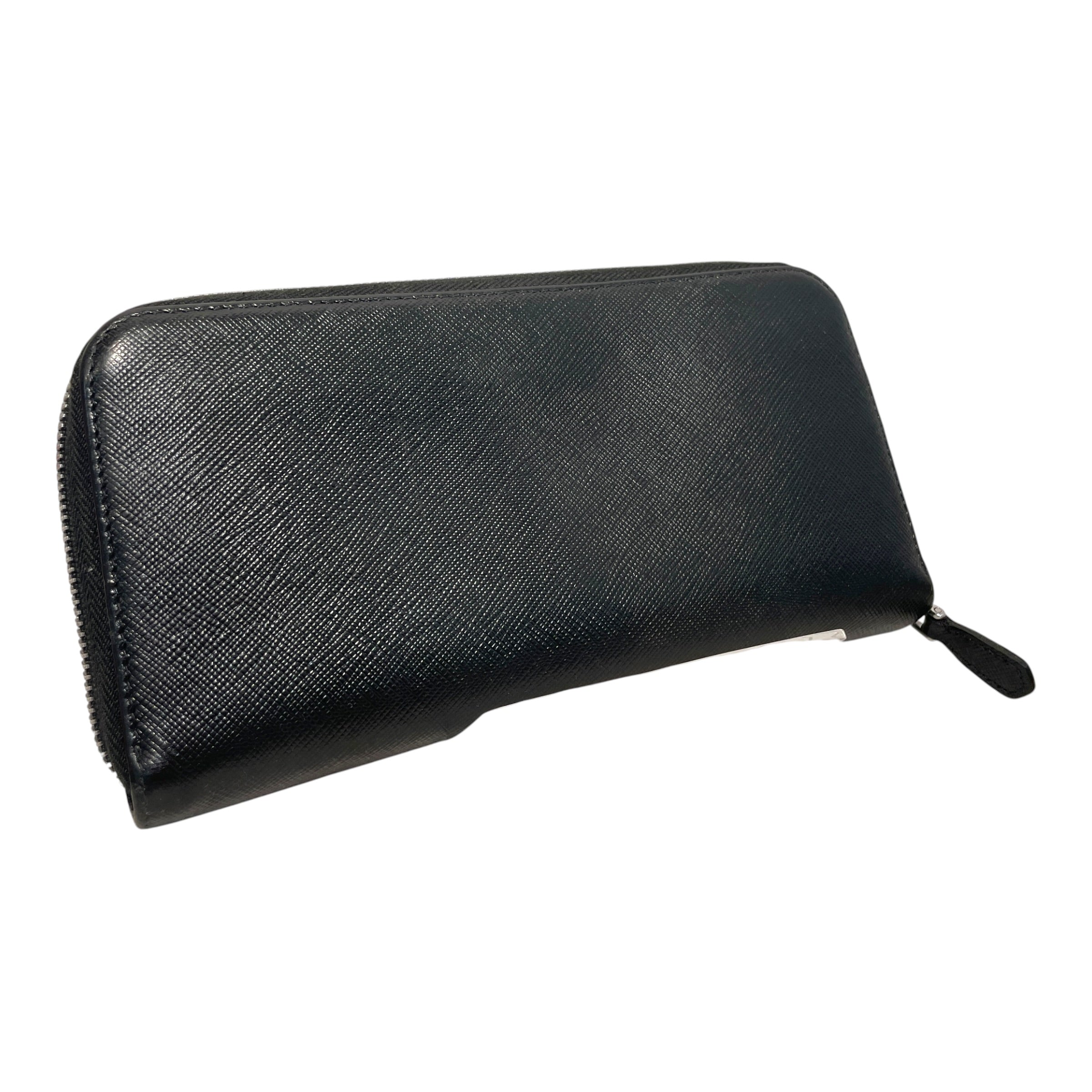 PRADA/Wallet/Leather/BLK/L's/Calfskin Continental Wallet view 2