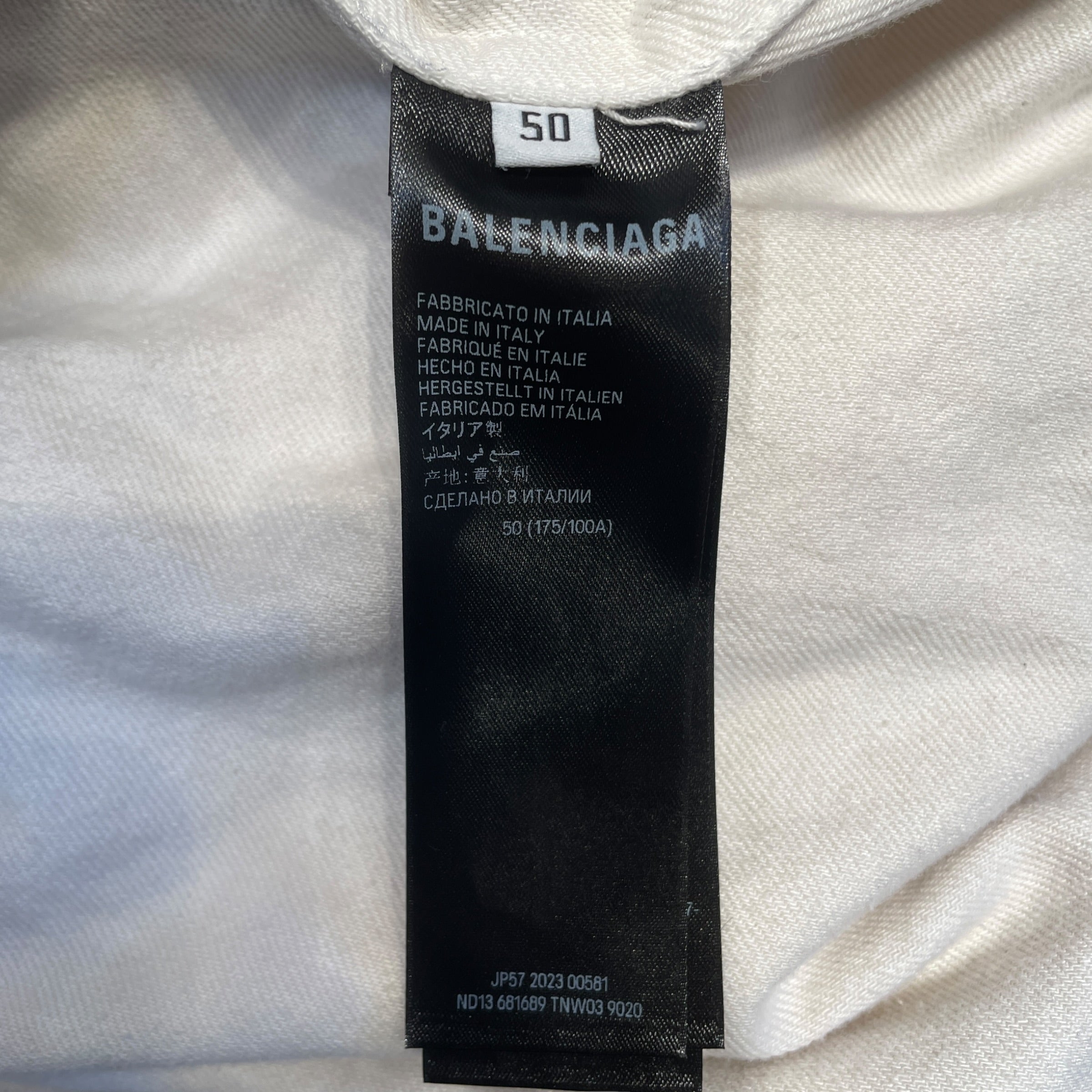 BALENCIAGA/Denim Jkt/50/Denim/WHT/Padded Denim Jacket view 4
