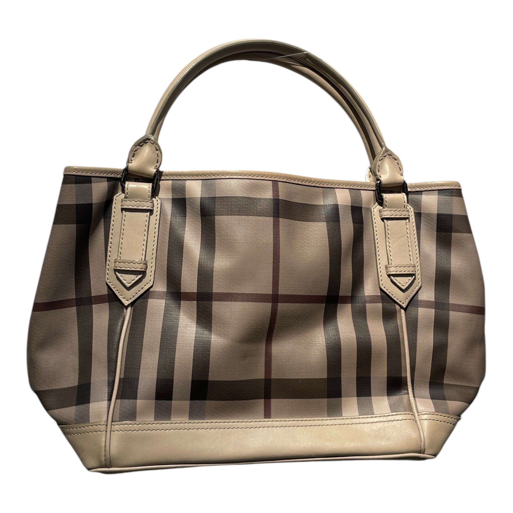 BURBERRY/Tote Bag/Plaid/BEG/smoked check med tote view 1