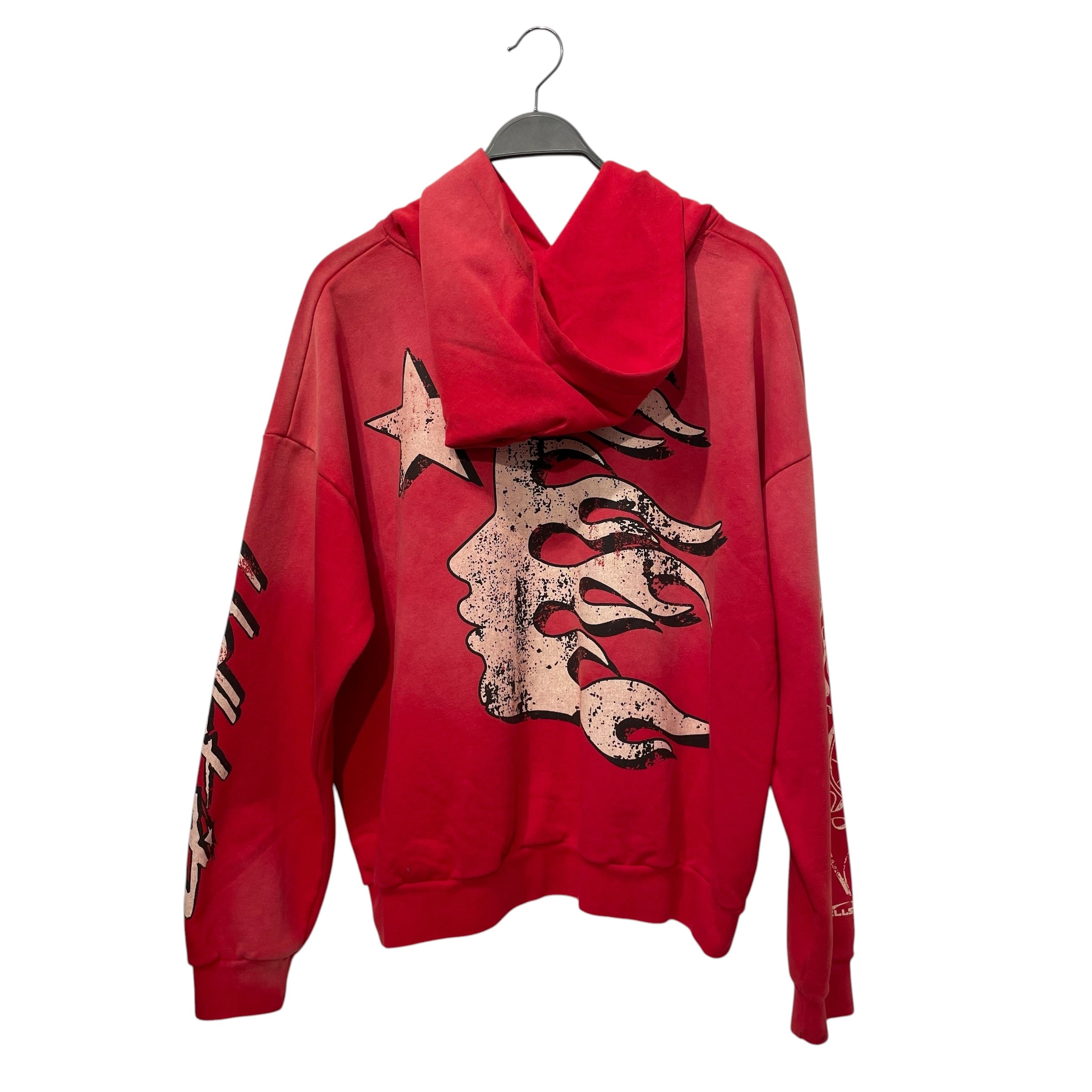 HELLSTAR/Hoodie/L/Cotton/RED/HELLSTAR RECORDS view 2