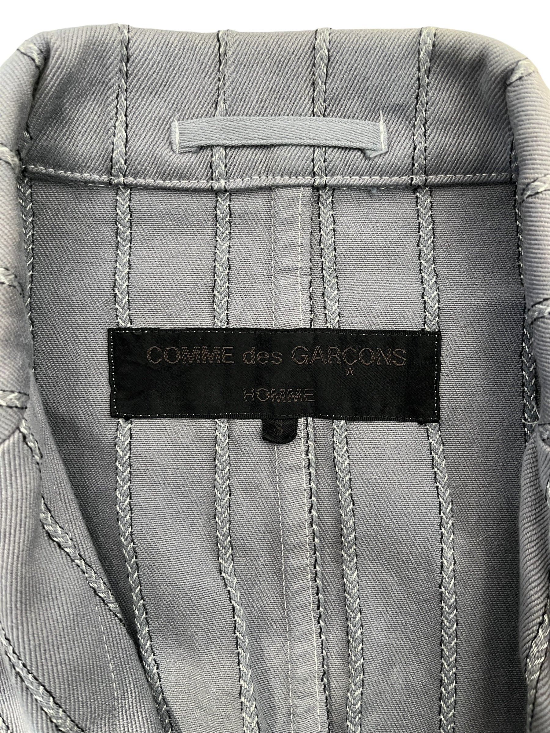 COMME des GARCONS HOMME/Jacket/S/Gray/Cotton/Stripe/HI-J056 view 3