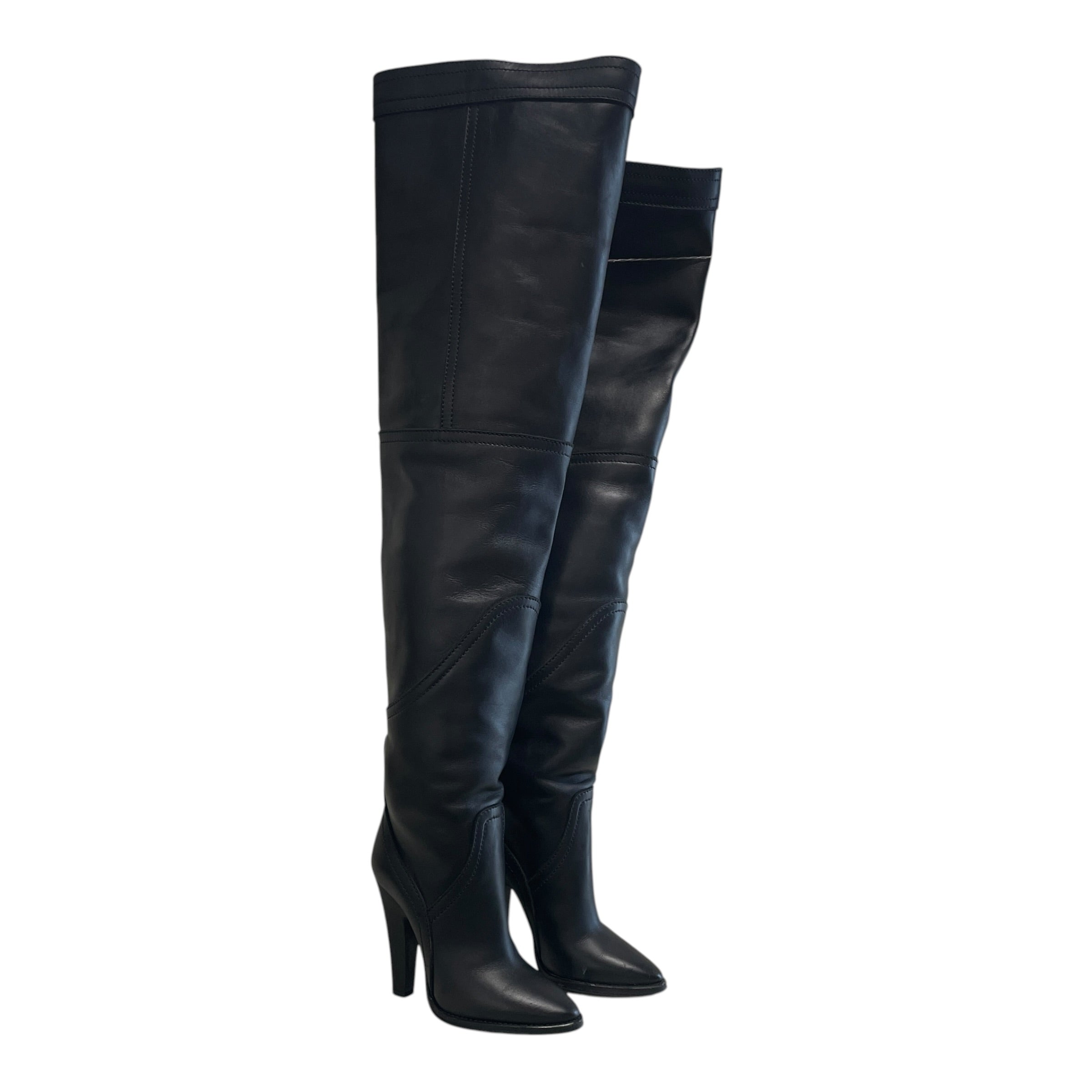 SAINT LAURENT/Boots/US 6/Leather/BLK/LOU LEATHER BOOTS view 1