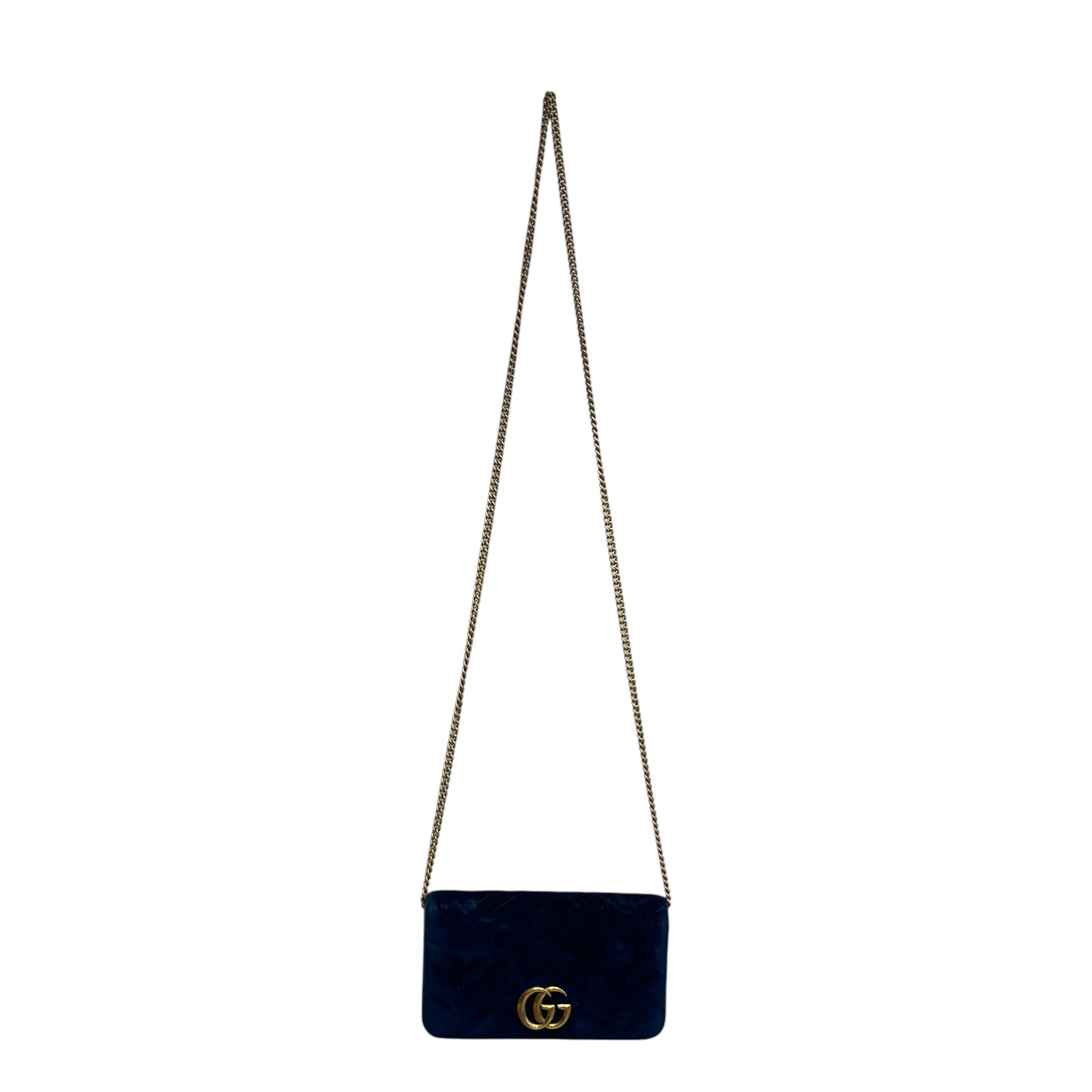 GUCCI/Hand Bag/Velour/NVY/GOLD HARDWARE / BACKHEART view 1