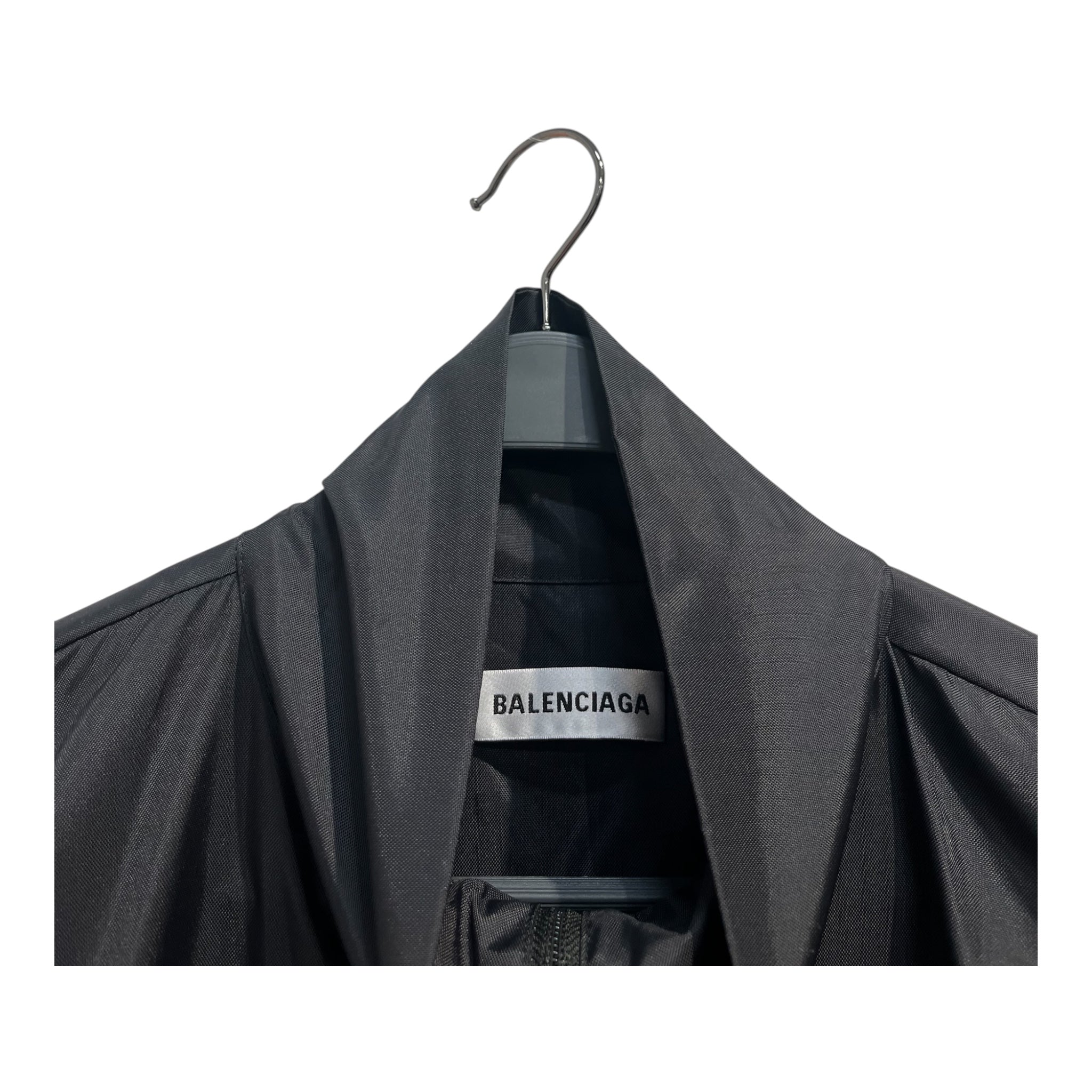 BALENCIAGA/Windbreaker/L/BLK/DENIM SLEEVES WHITE LOGO view 3