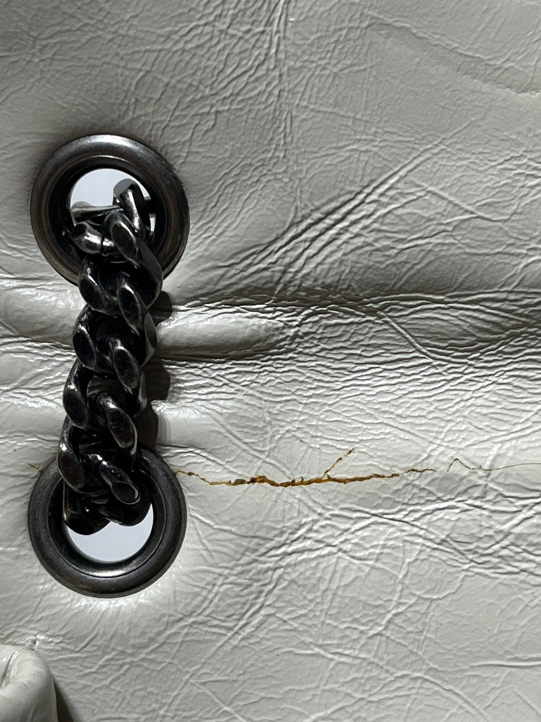 YVES SAINT LAURENT/Cross Body Bag/Angola/CRM/niki lambskin flap view 12