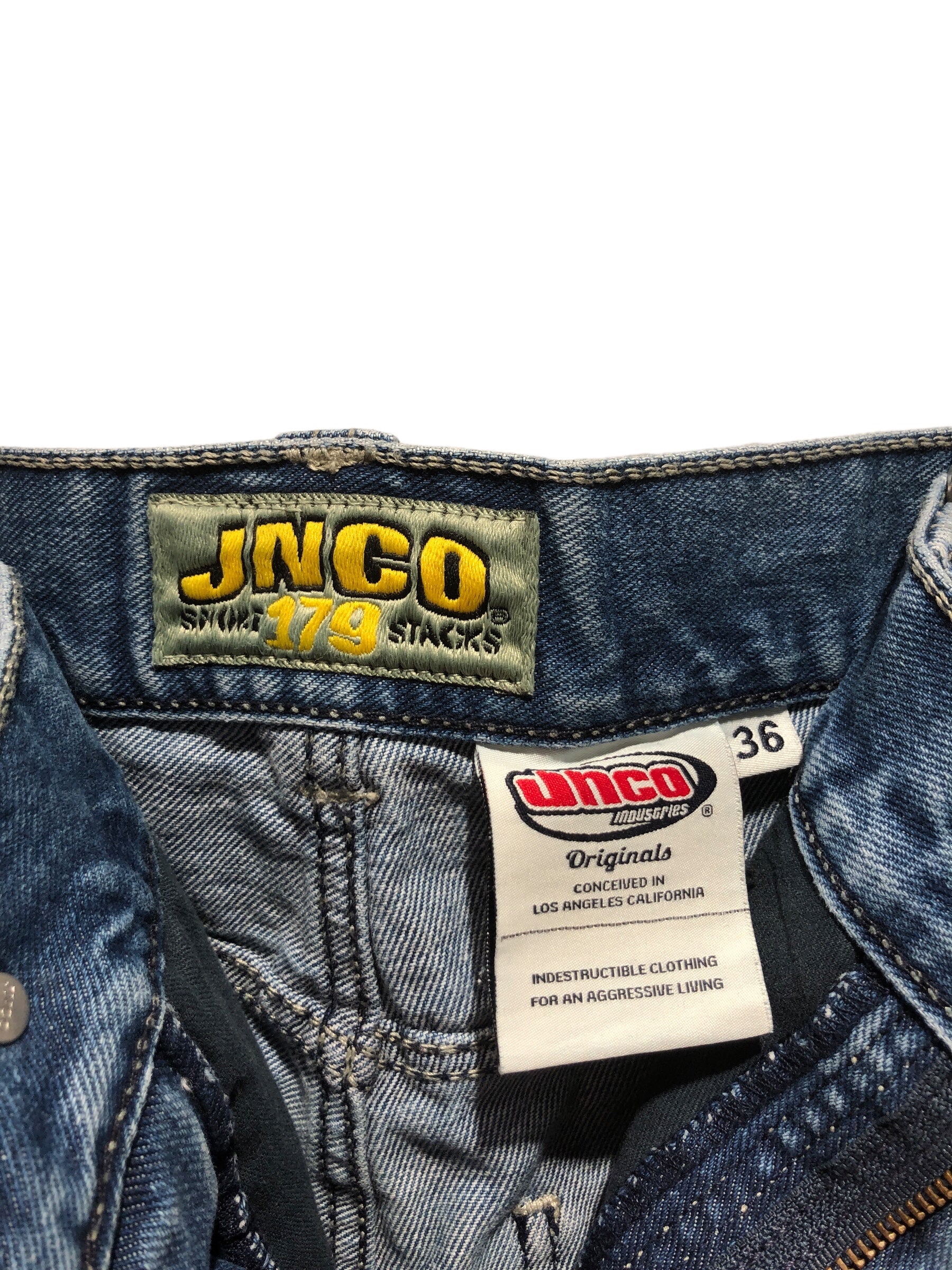 JNCO/Shorts/36/Denim/IDG/EMBROIDERED GREEN J view 4
