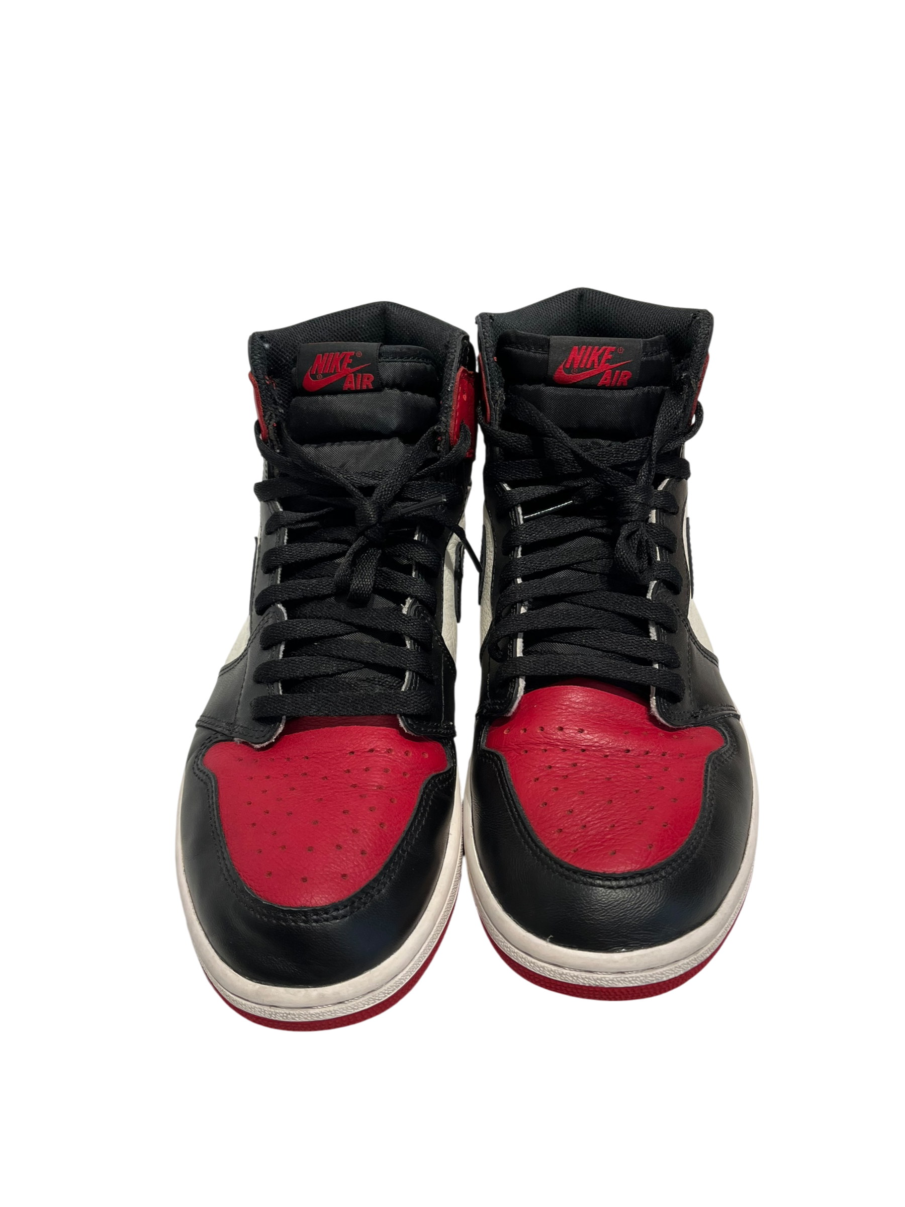 NIKE/Hi-Sneakers/US 11/Leather/RED/1 RETRO HIGH BRED TOE view 4