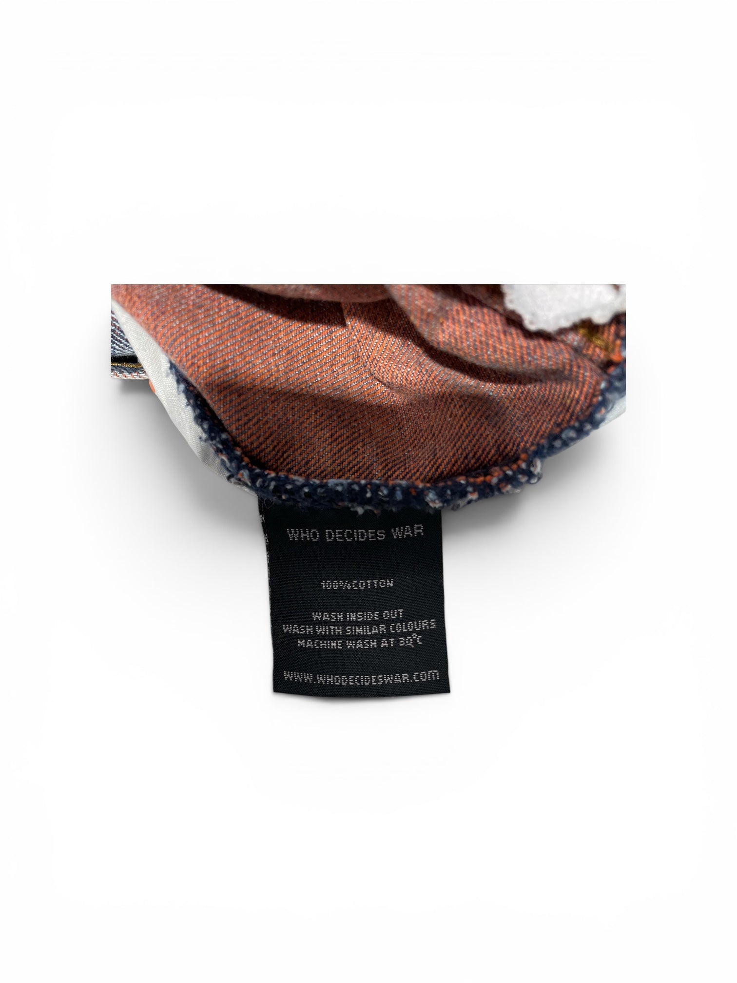 WHO DECIDES WAR/Pants/36/Denim/BLU/Orang Patch Thermal Distressed view 4