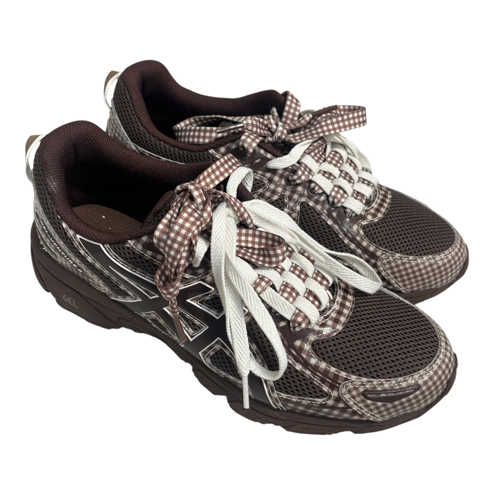 ASICS/Story mfg./Low-Sneakers/US 10/Plaid/BRW/BROWN PLAID LACES SNEAKERS view 2