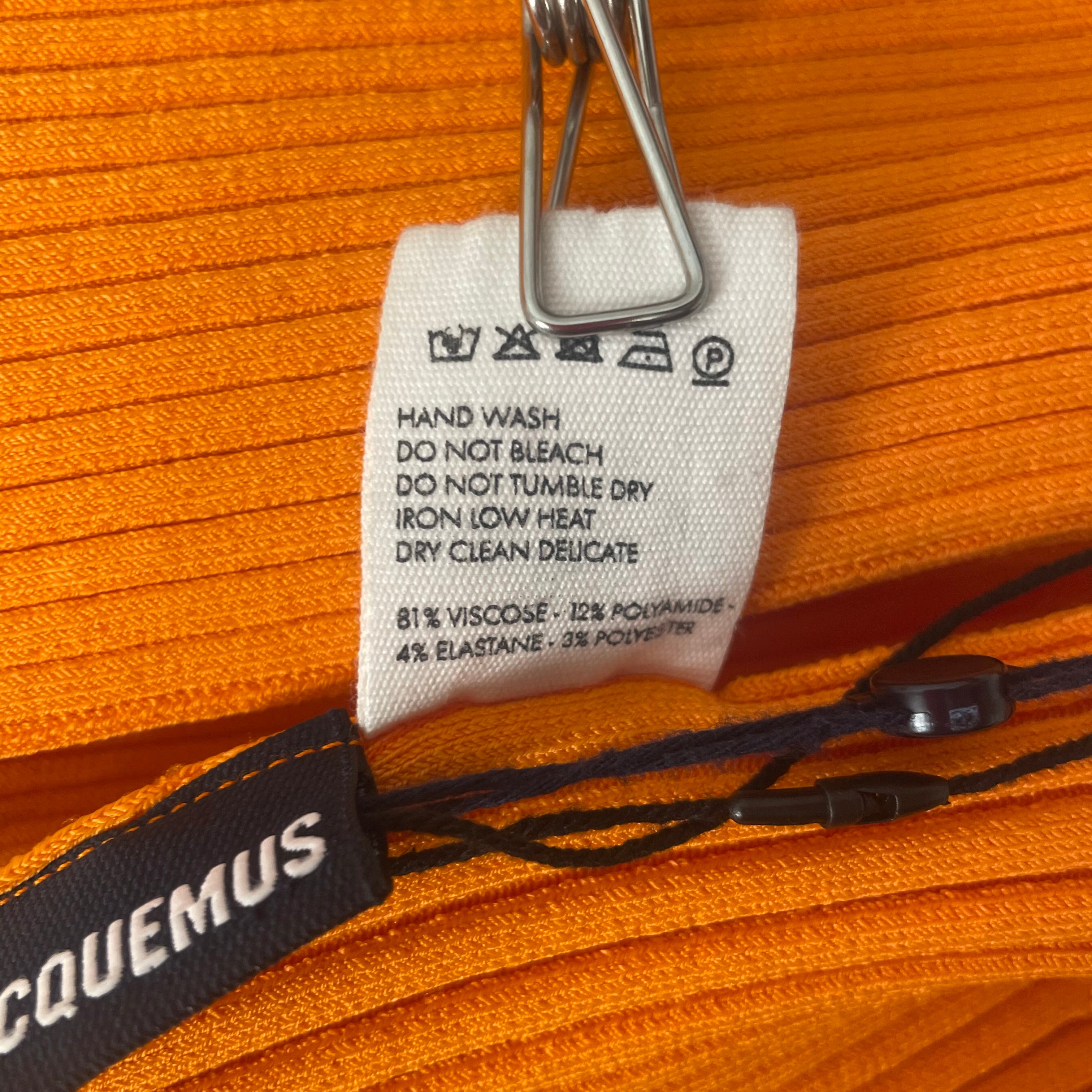 JACQUEMUS/LS Cut & Sew/42/Cotton/ORN/ribbed, metal clasp view 4