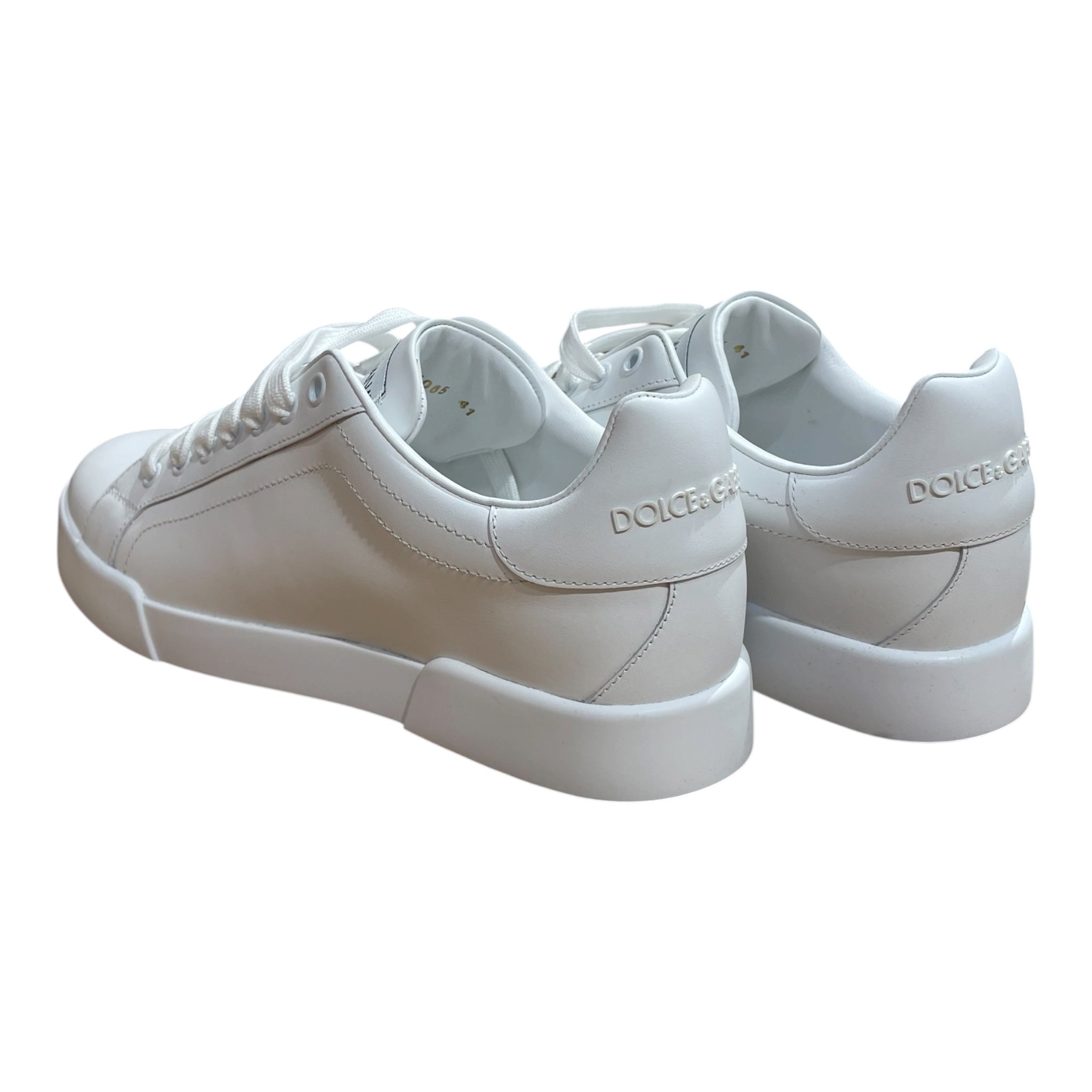 DOLCE&GABBANA/Low-Sneakers/EU 41/Leather/WHT/w/dustbag view 2
