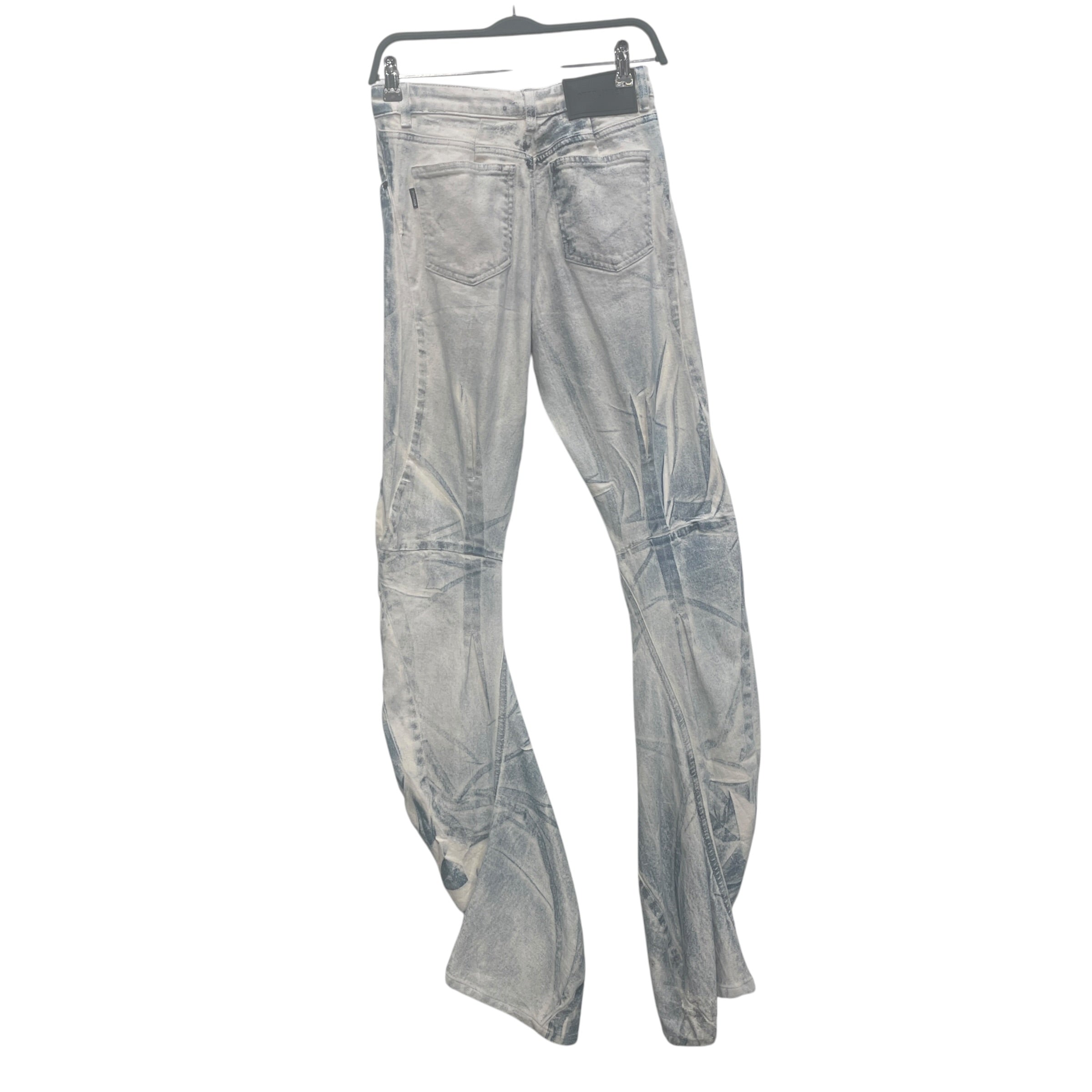 OTTOLINGER/Pants/M/Denim/BLU/High-waisted/All Over Print/CRUMPLED BLEACH PRINT view 4