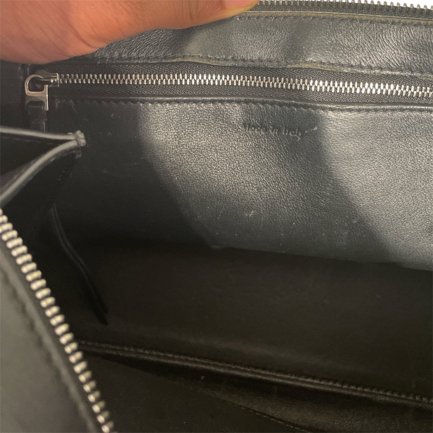CELINE/Hand Bag/Leather/BLK/Black Medium Edge Bag view 3