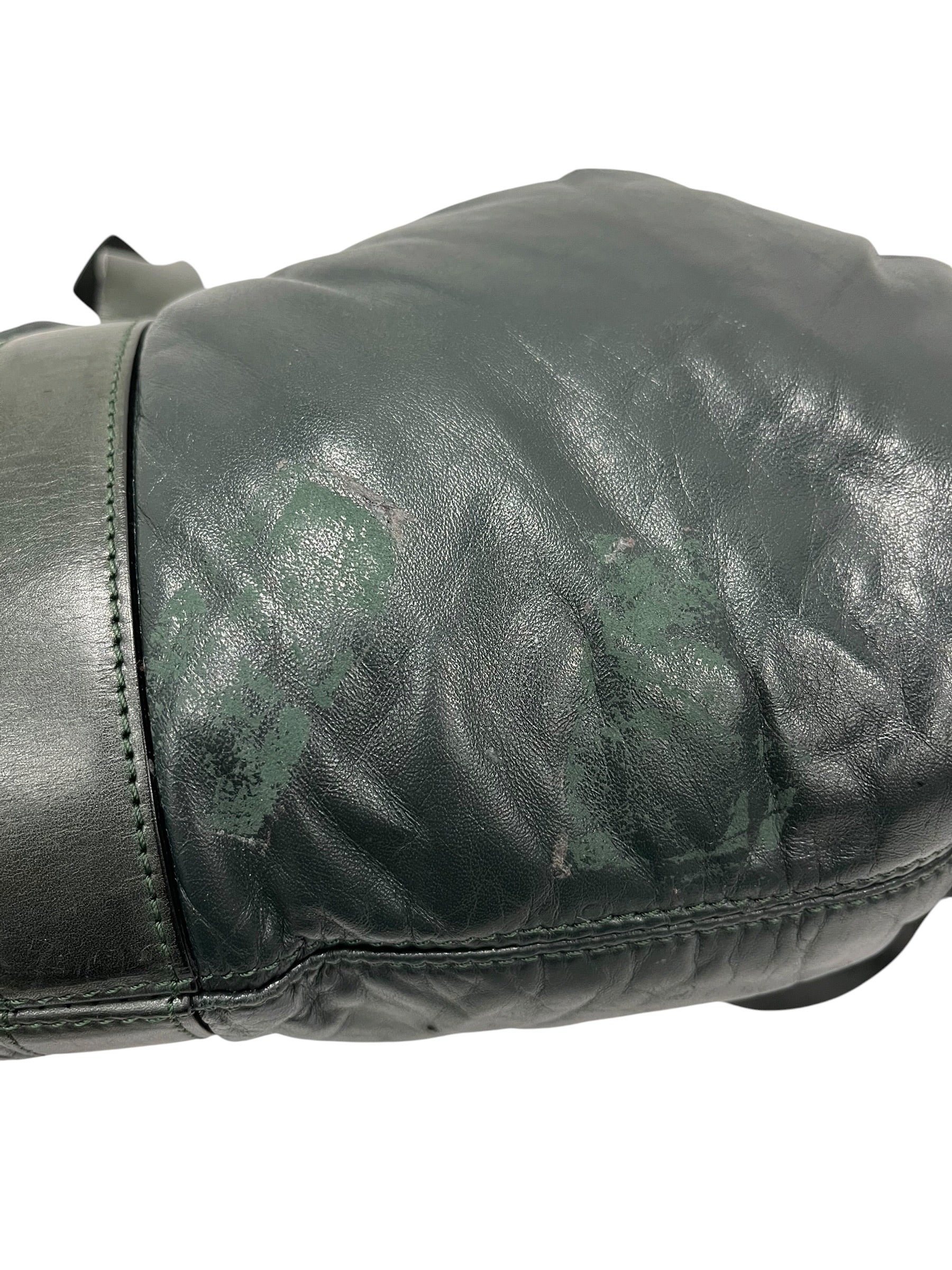 MARNI/Bag/Leather/GRN/cinch pouch puffed leather view 6
