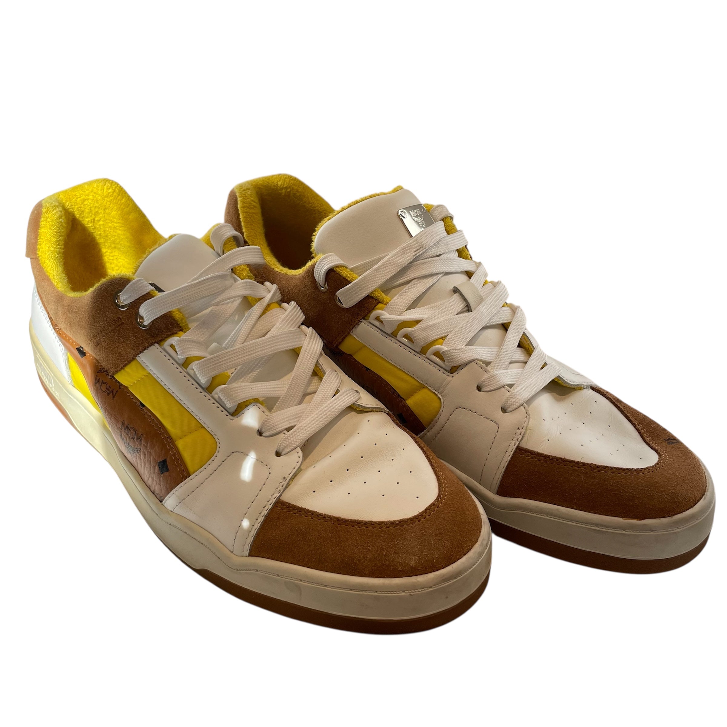 PUMA/MCM/Low-Sneakers/US 14/Monogram/Suede/YEL/BRW/YLLW view 1