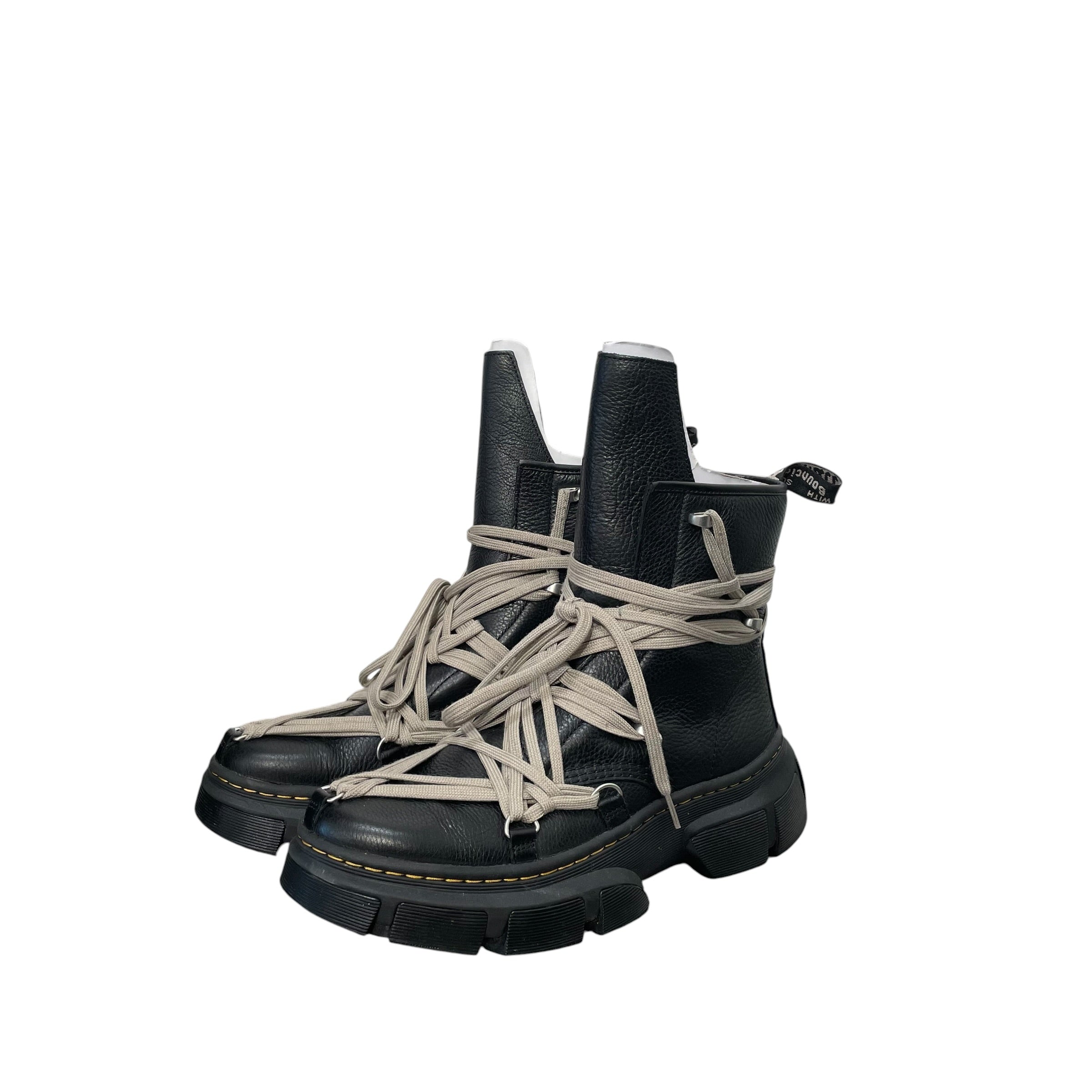 RICK OWENS DRKSHDW/Dr.Martens/Boots/US 12/Leather/BLK/1460 dmxl megalace view 2