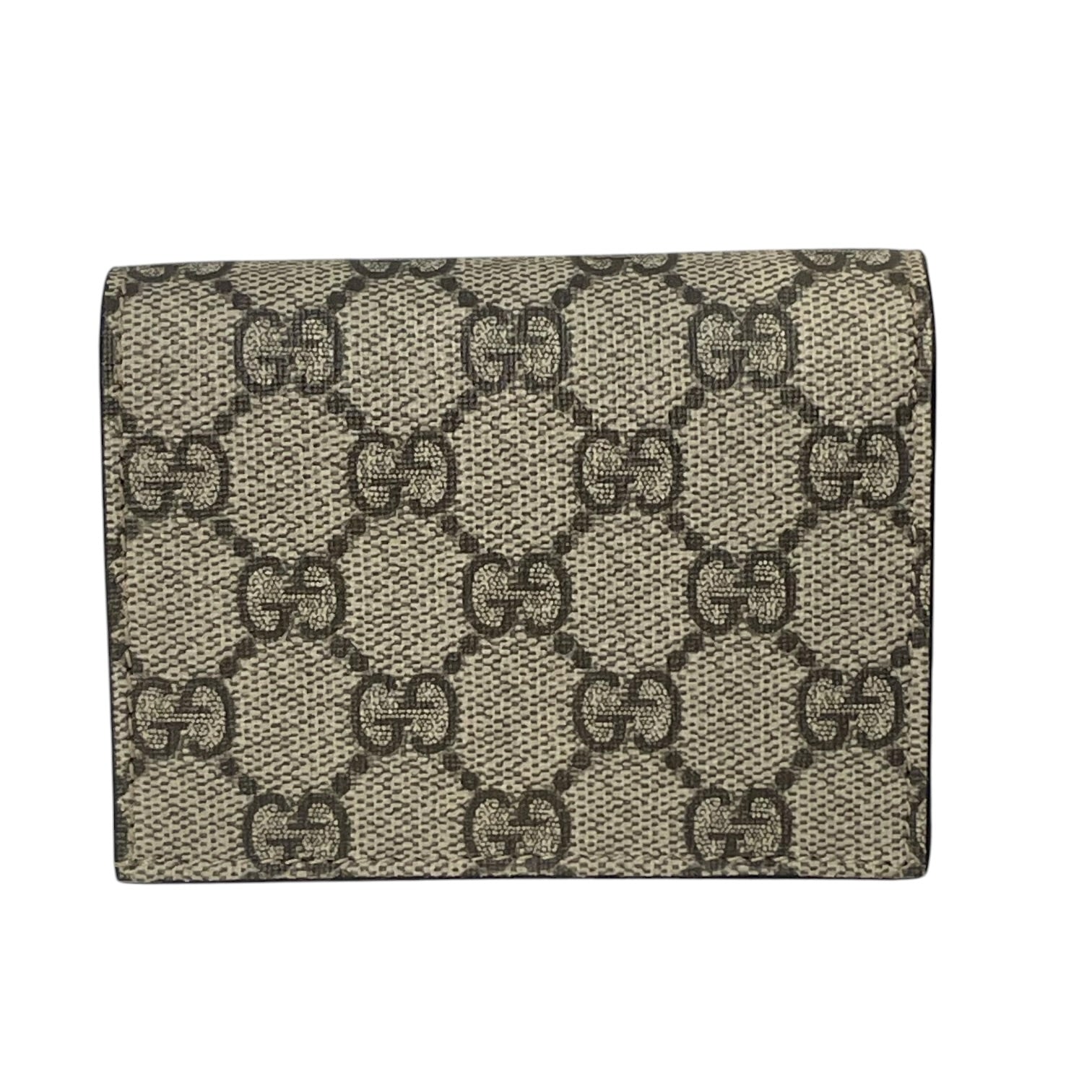GUCCI/Bifold Wallet/Monogram/Leather/GRY/M's/ view 2