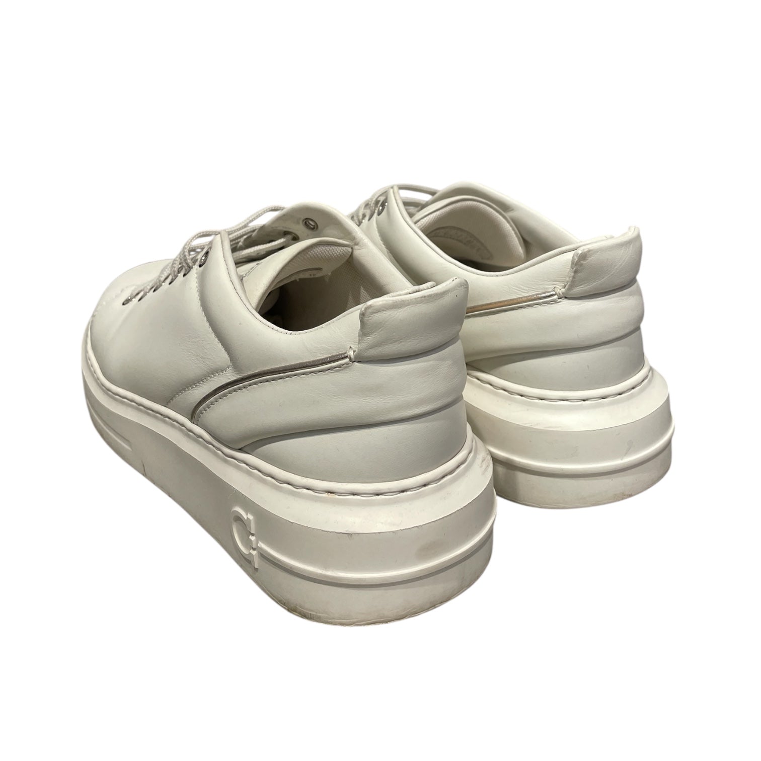Salvatore Ferragamo/Low-Sneakers/US 8.5/Leather/WHT/clayton view 2