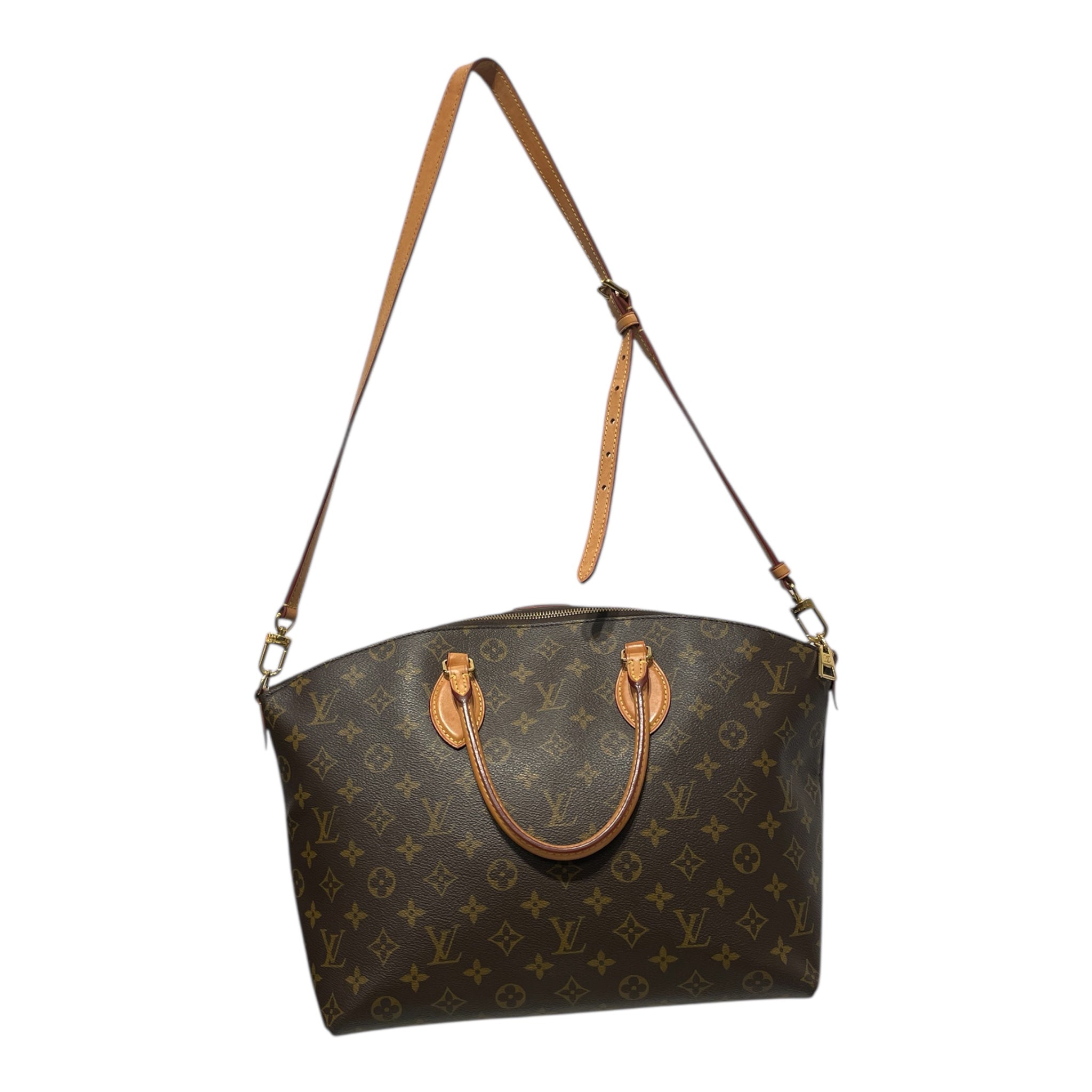 LOUIS VUITTON/Hand Bag/Monogram/Leather/BRW/BOESI/STRAP view 2