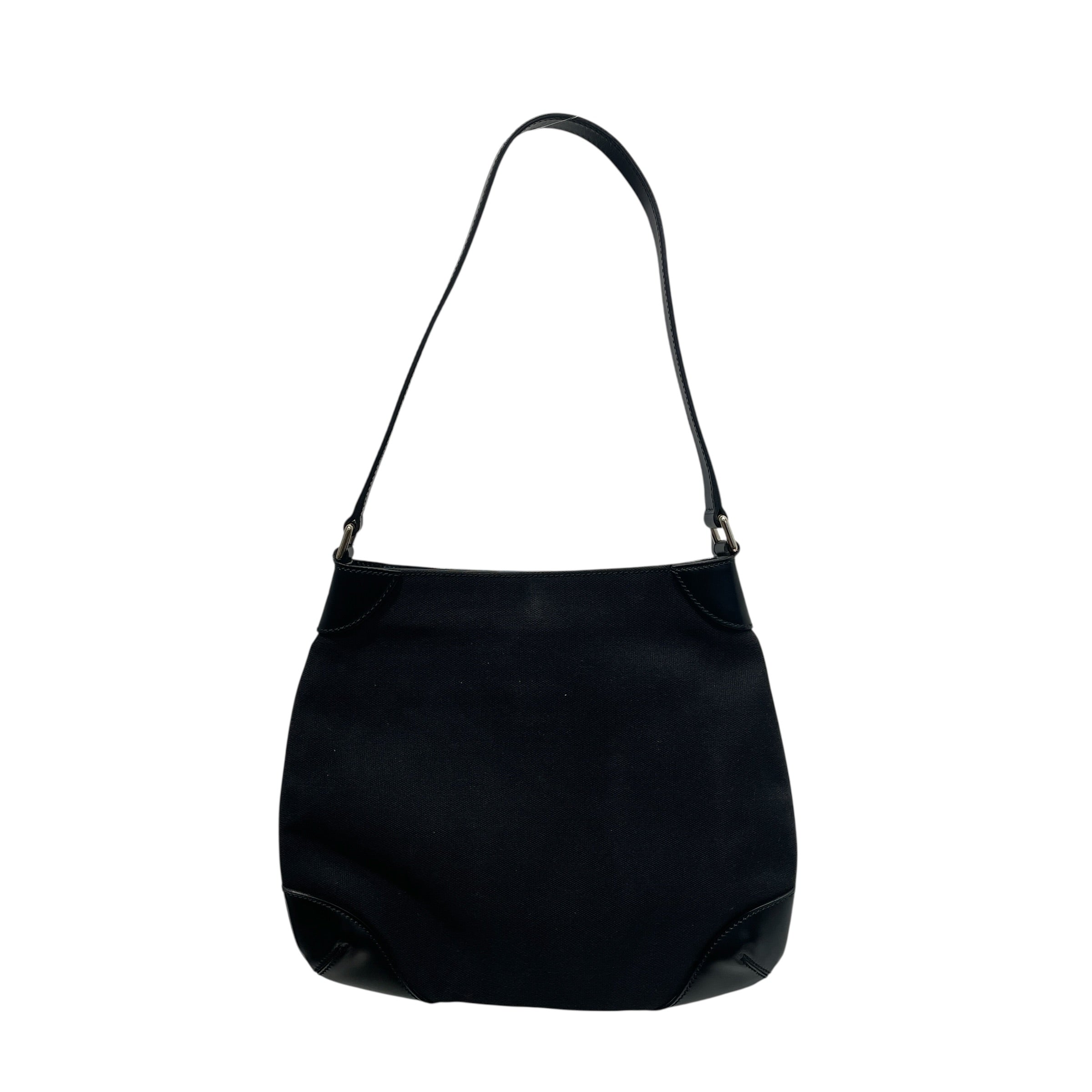 GUCCI/Cross Body Bag/BLK/Canvas Hobo Bag view 2
