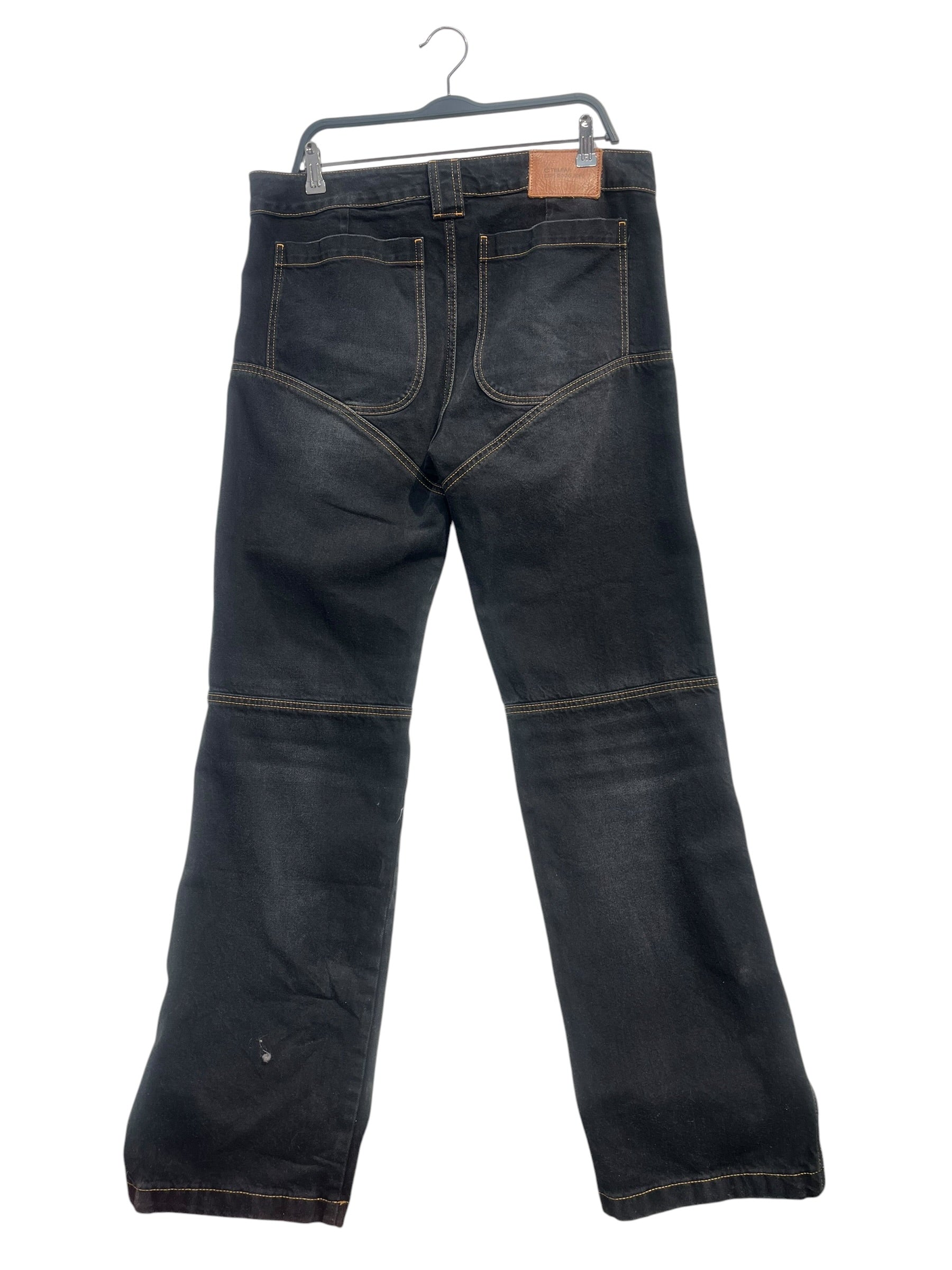 Telfar/Straight Pants/36/Cotton/BLK/THICK BELT LOOPS view 2