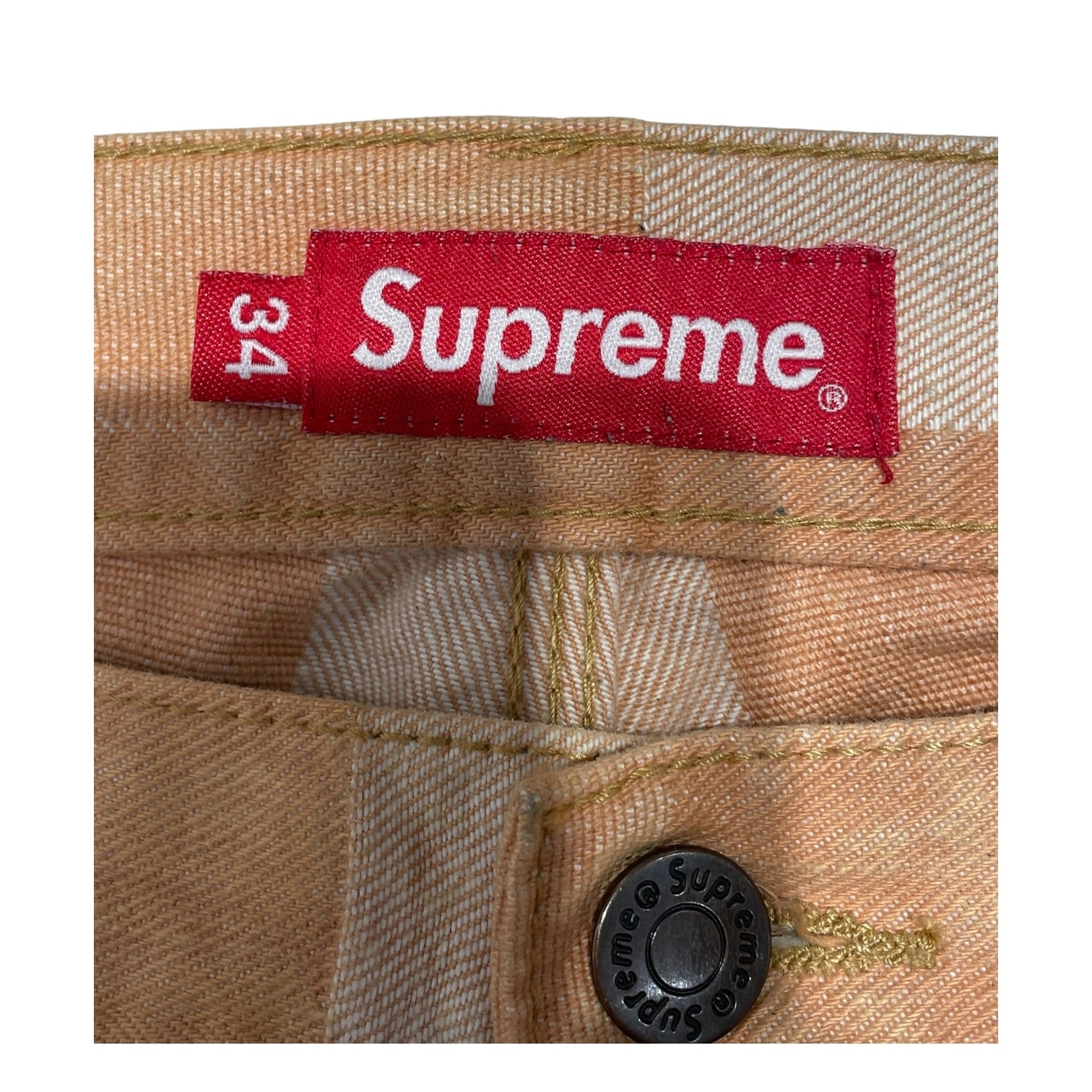 Supreme/Straight Pants/34/Cotton/ORN/Patched Denim Painter Pant view 3