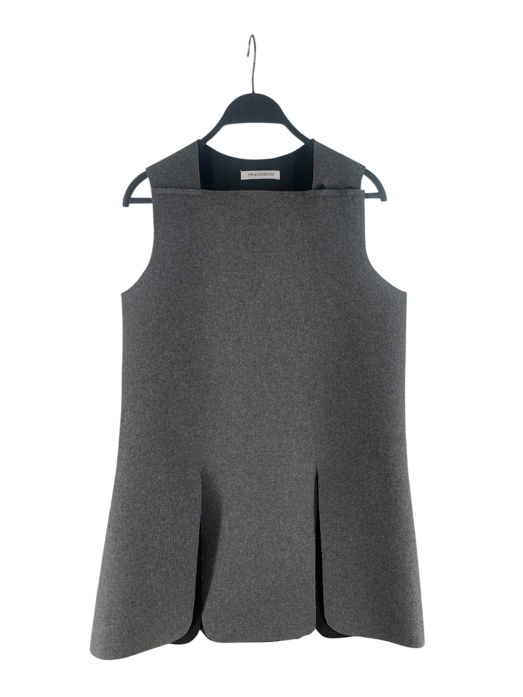 JW ANDERSON(J.W.ANDERSON)/SS Dress/L/Wool/GRY/CUTOUT SLIT DRESS view 1