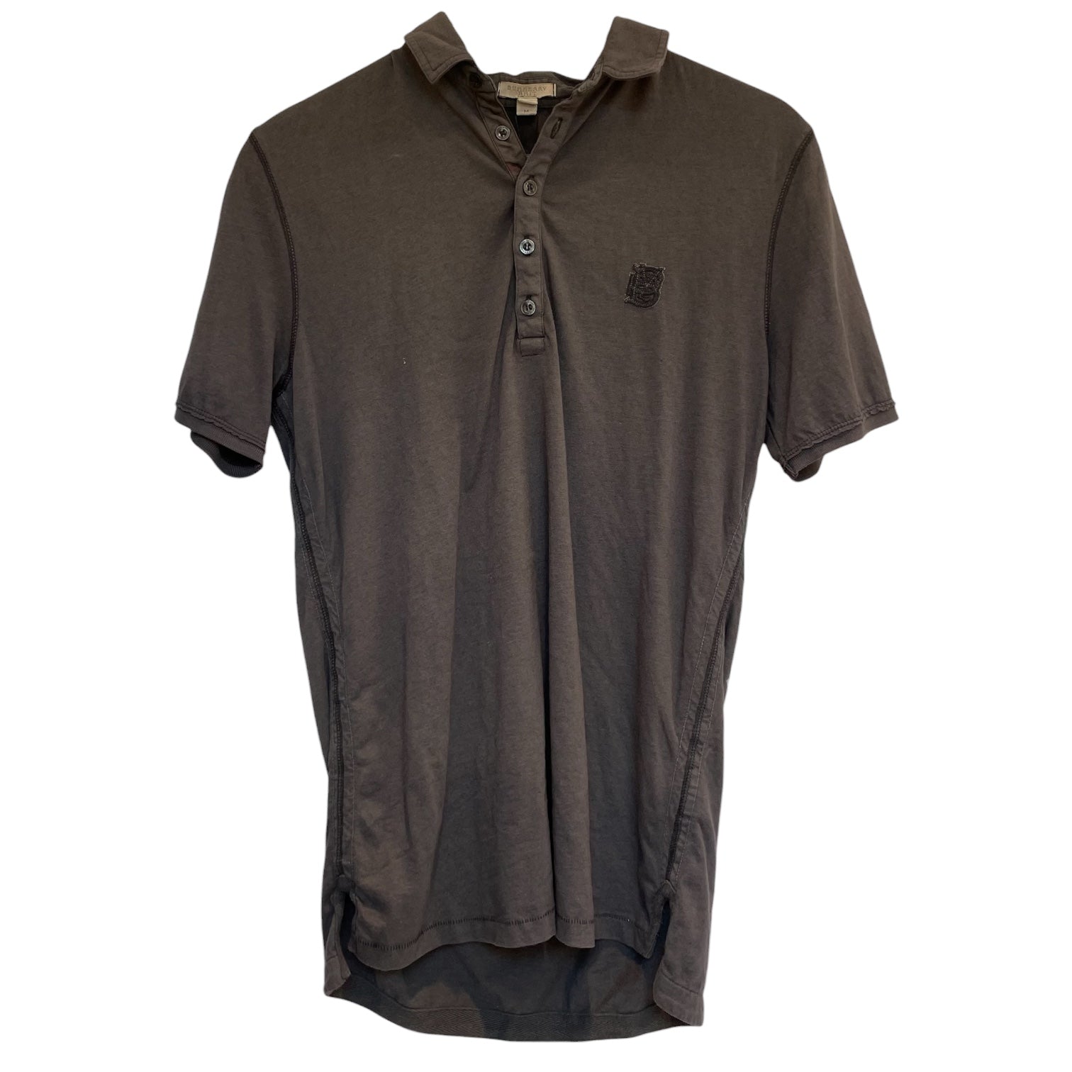 BURBERRY BRIT/T-Shirt/M/Cotton/GRY/polo w breast embroidery view 1