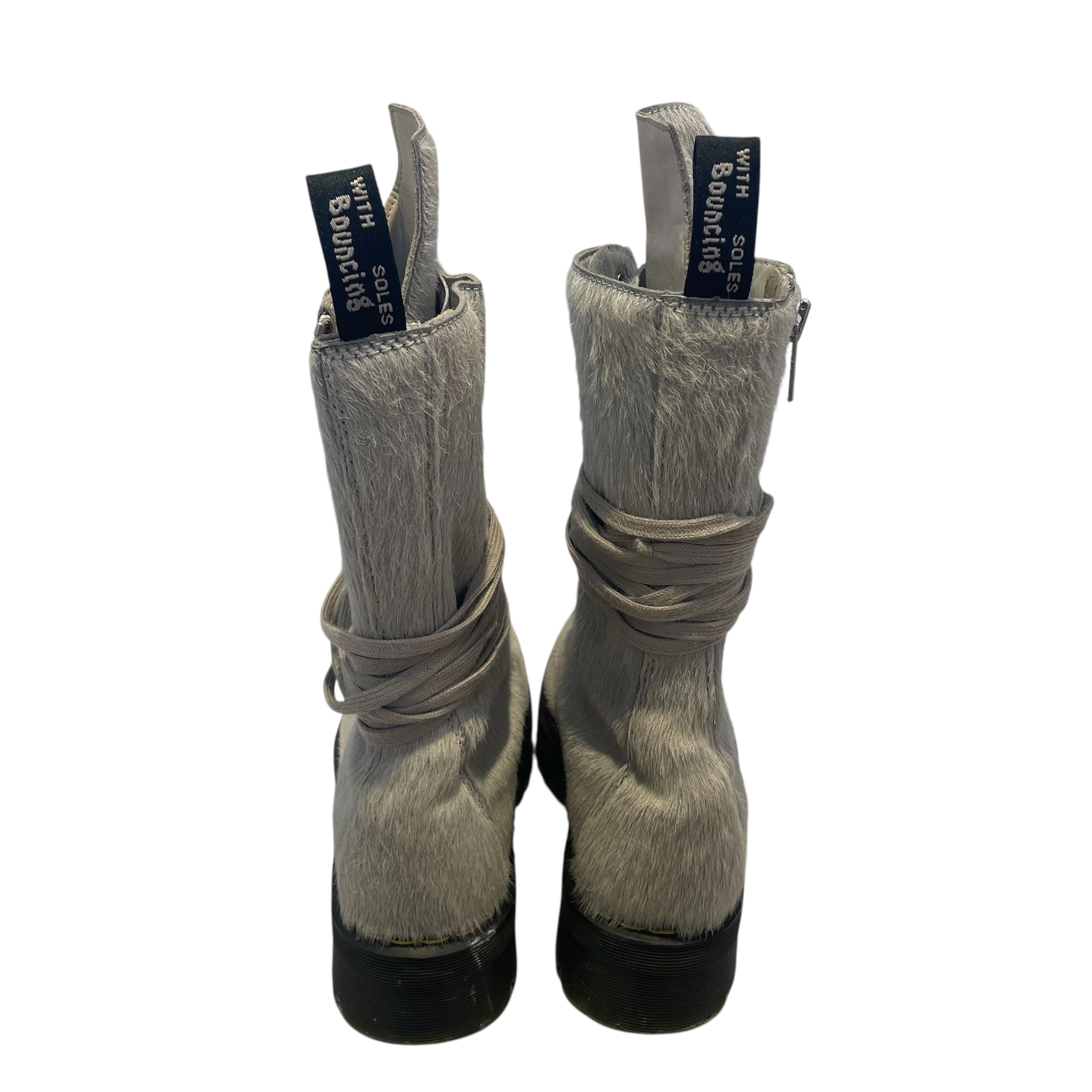 Dr.Martens/Rick Owens/Boots/US 9/Leather/GRY/1918 RICK OWENS PONYHAIR view 4
