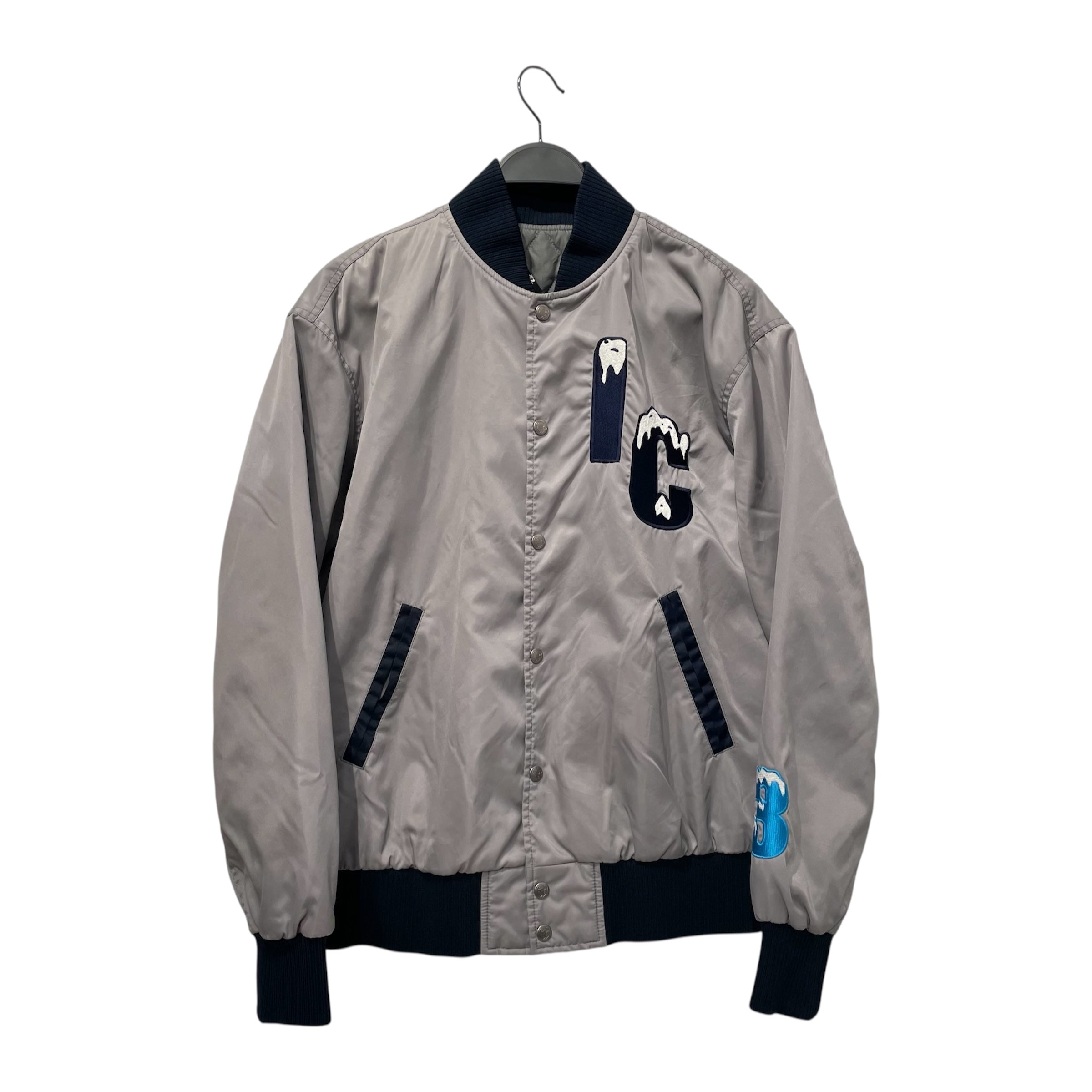 BILLIONAIRE BOYS CLUB/Baseball Jkt/L/Nylon/GRY/ice cream 03 view 1