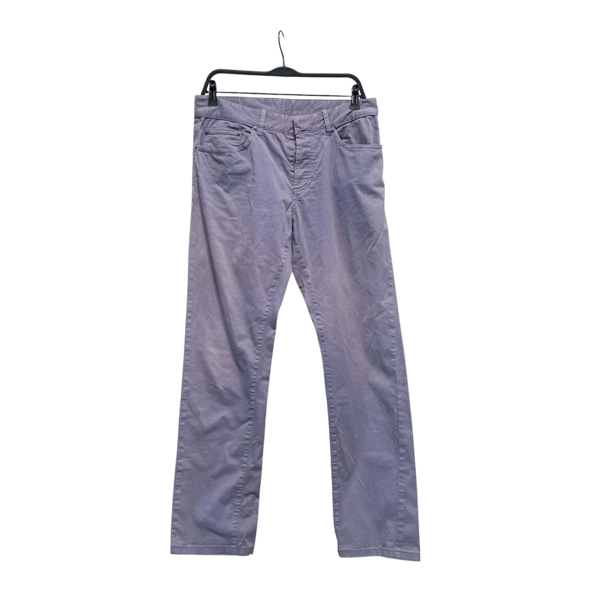BALENCIAGA/Straight Pants/30/Cotton/PPL/straight leg view 1